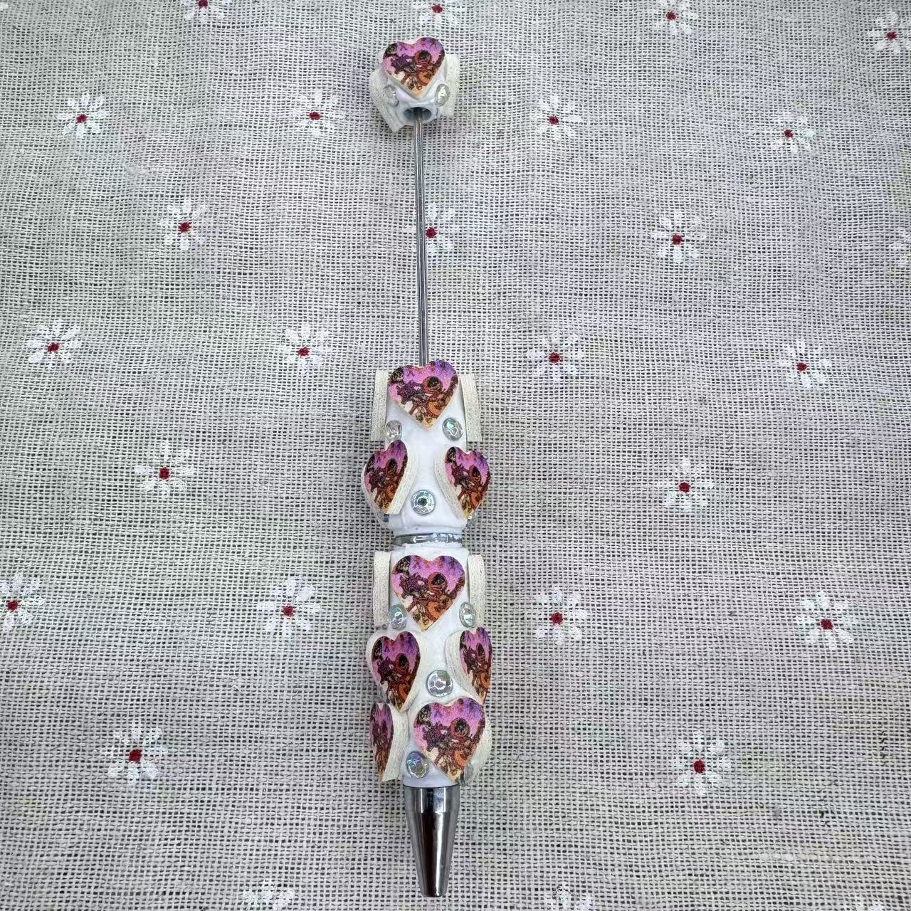Cartoon Heart  Coco Themed Beadable Pen