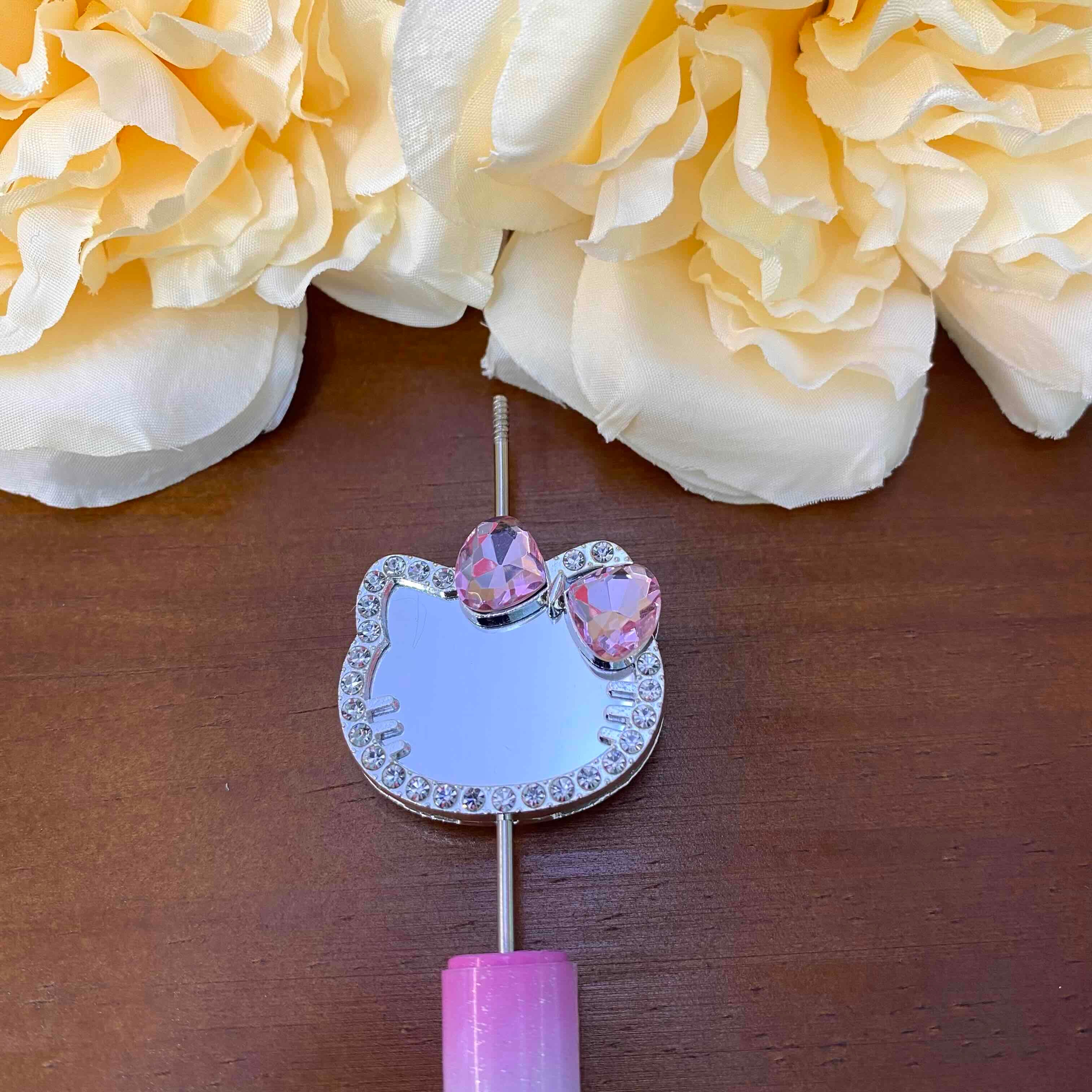 FS20630-Hello Kitty Mirror Metal Beads