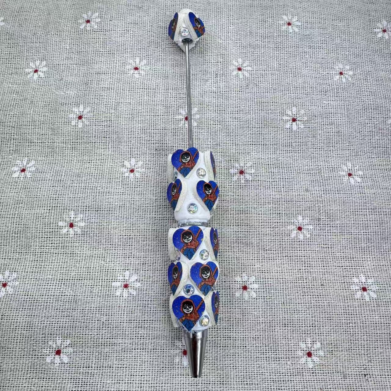Cartoon Heart  Coco Themed Beadable Pen