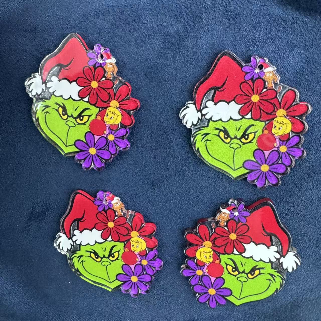 Snow Monster Christmas acrylic pendant, suitable for making keychains