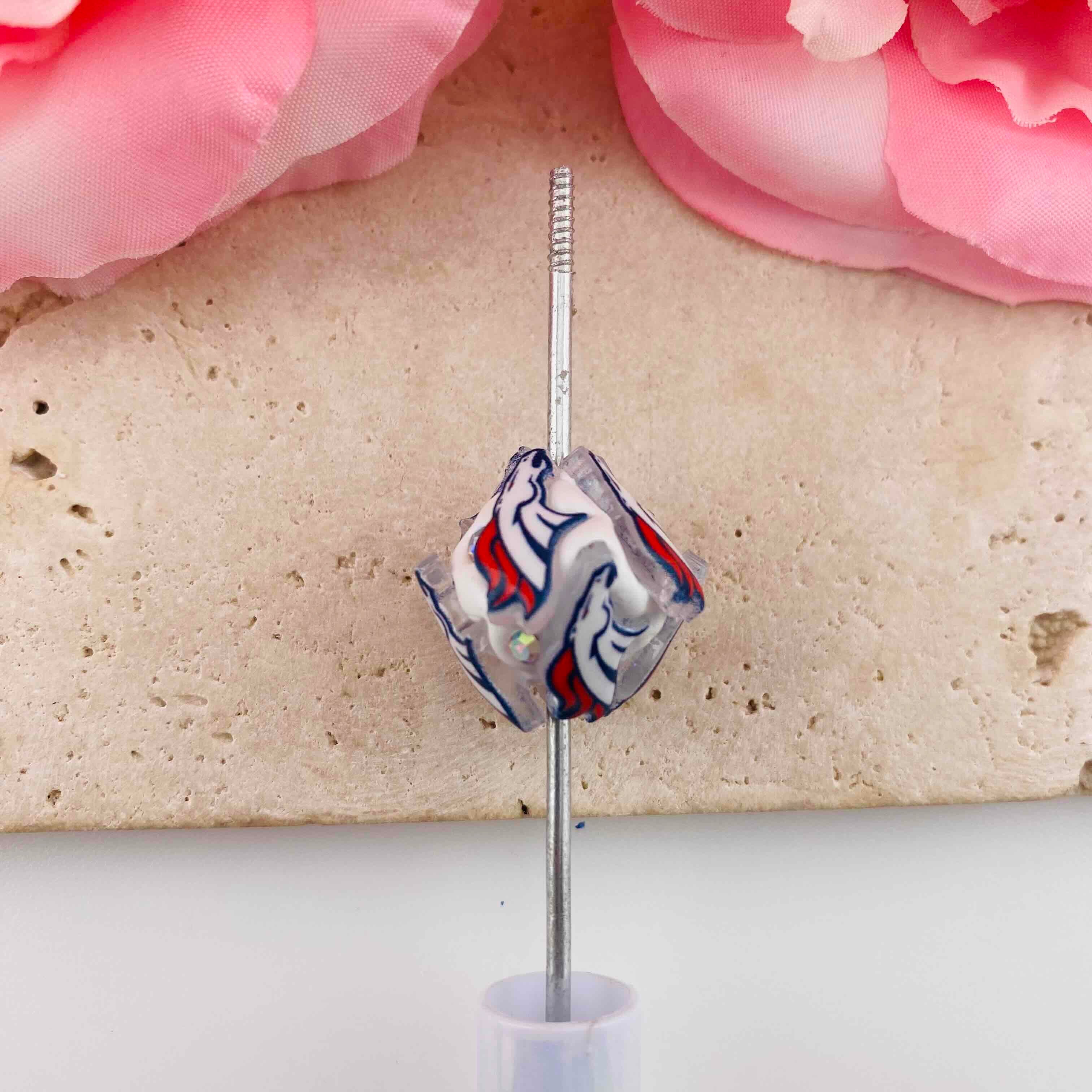 FS19865-About 18*18mm Patriots Helmet Clay Beads