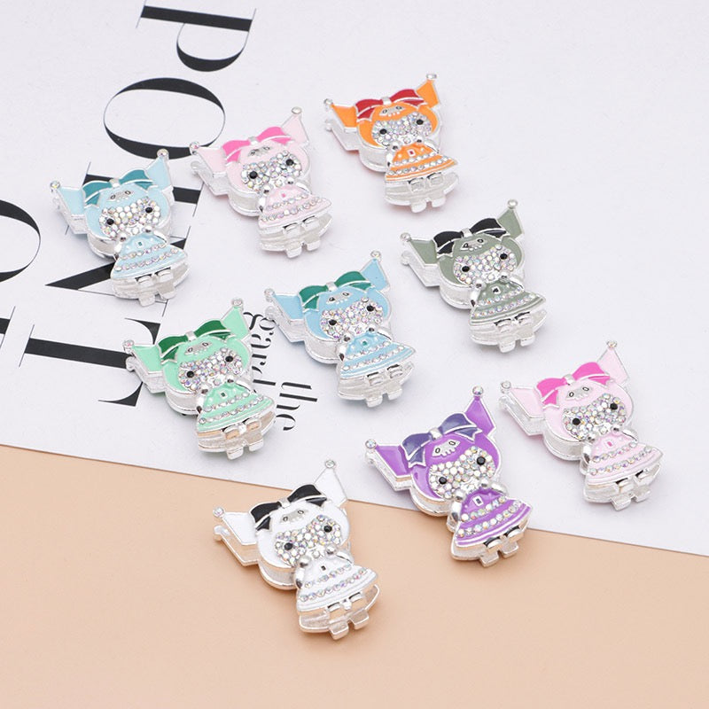 Kuromi Cartoon Rhinestone Metal Beads