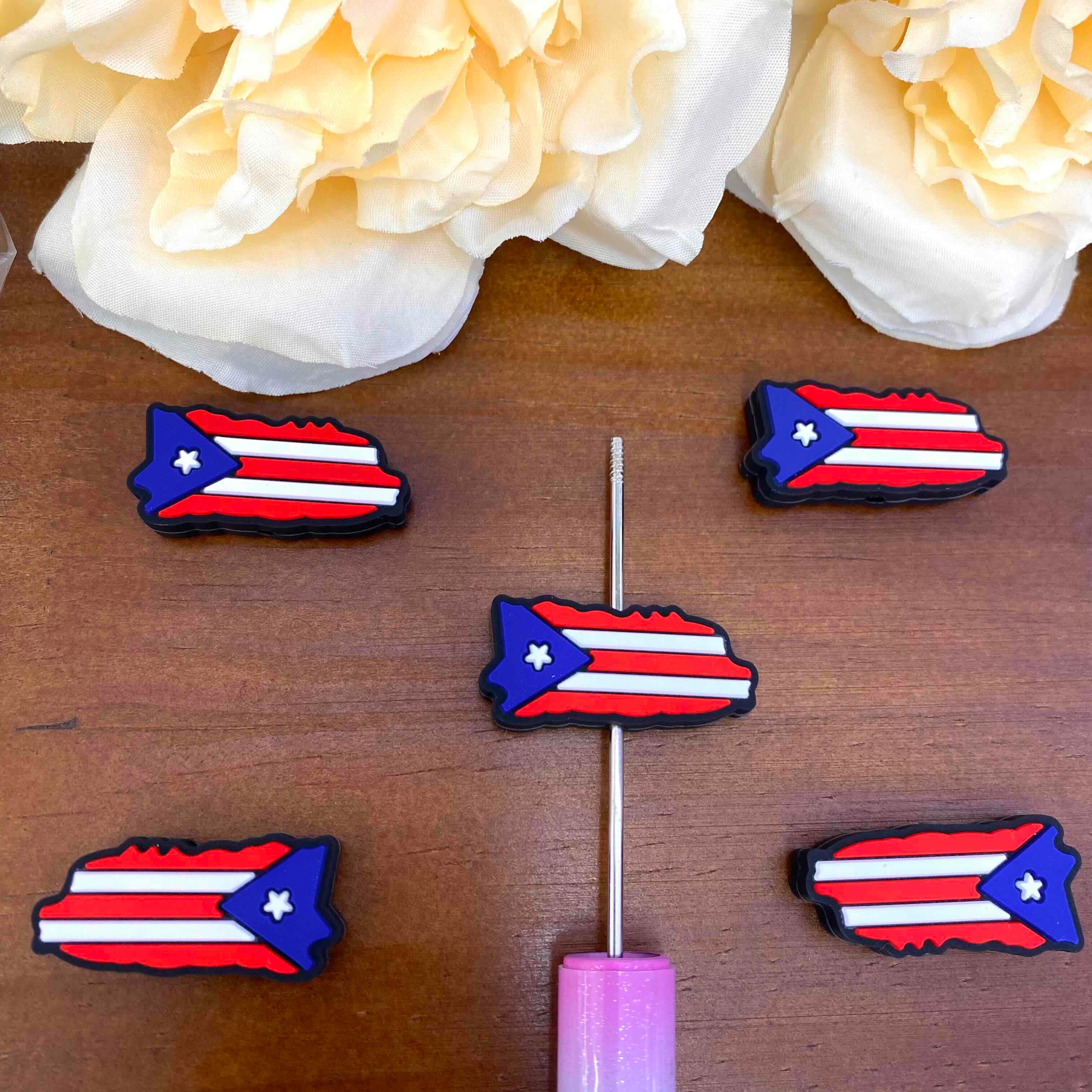 FS20603-Puerto Rico Flat Silicone Focal Beads