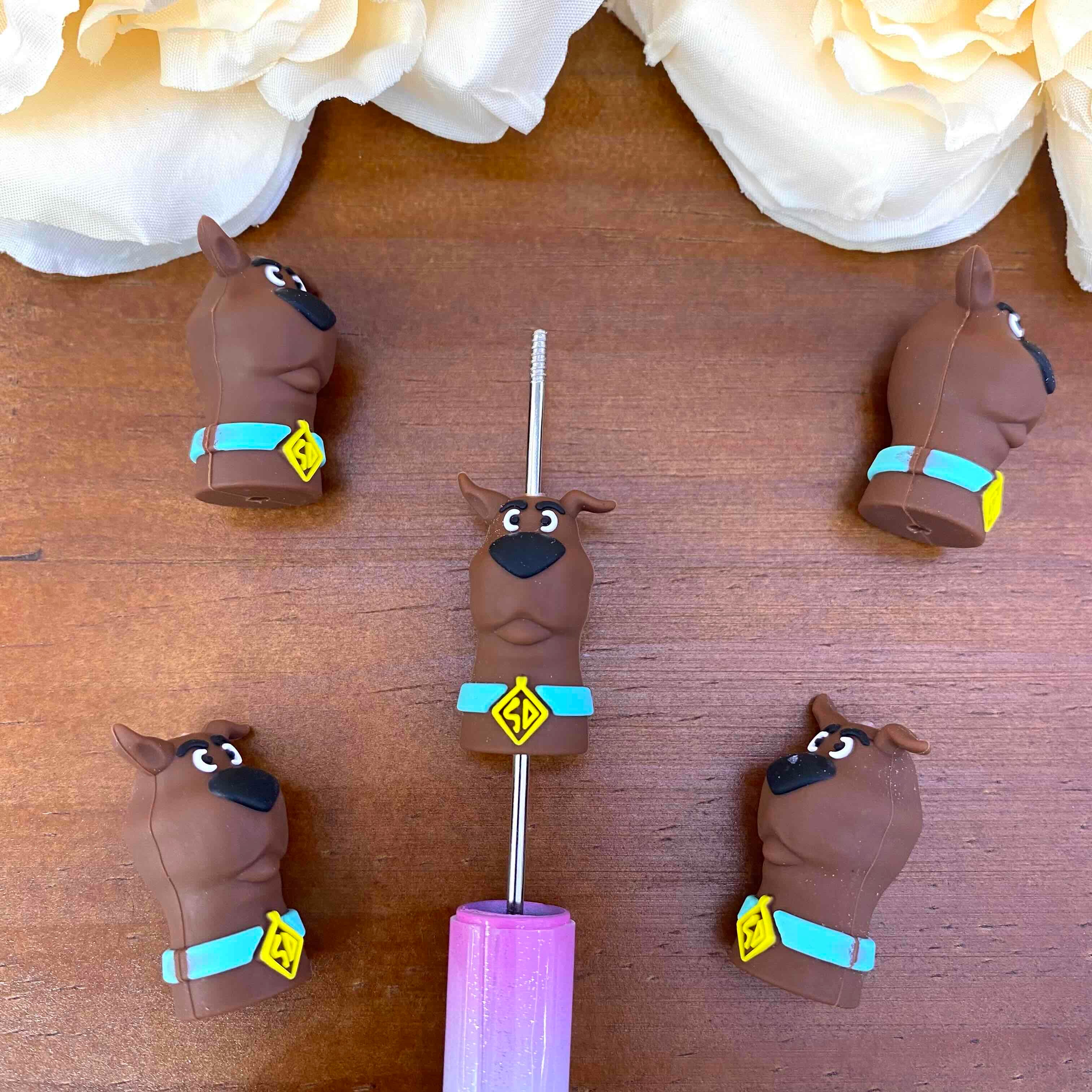 FS20580-3D Scooby-Doo Silicone Focal Beads