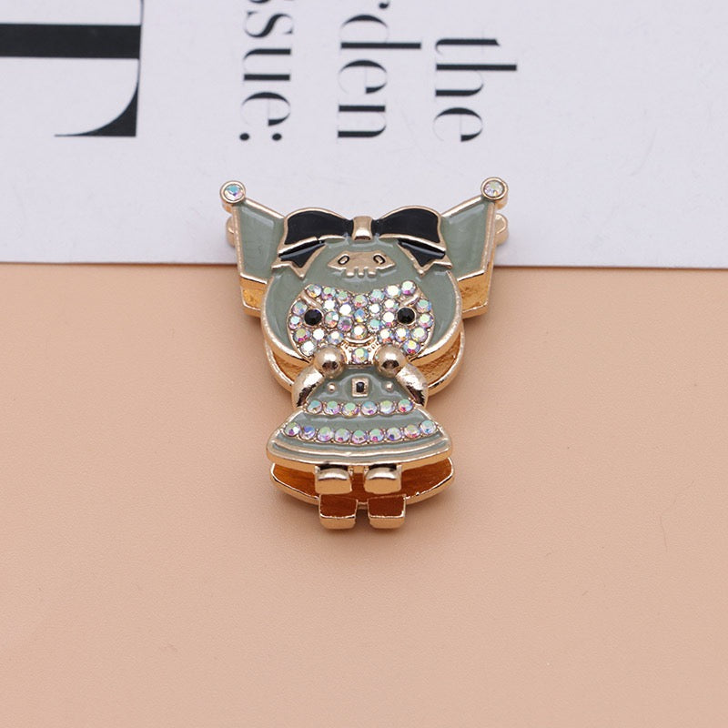 Kuromi Cartoon Rhinestone Metal Beads