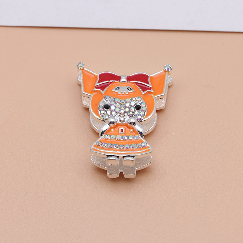 Kuromi Cartoon Rhinestone Metal Beads
