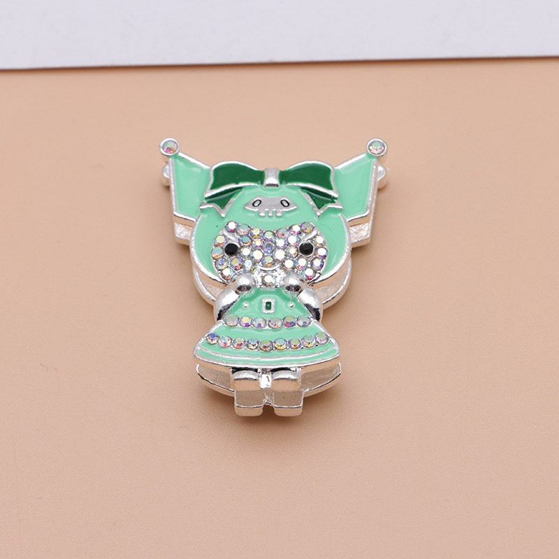 Kuromi Cartoon Rhinestone Metal Beads