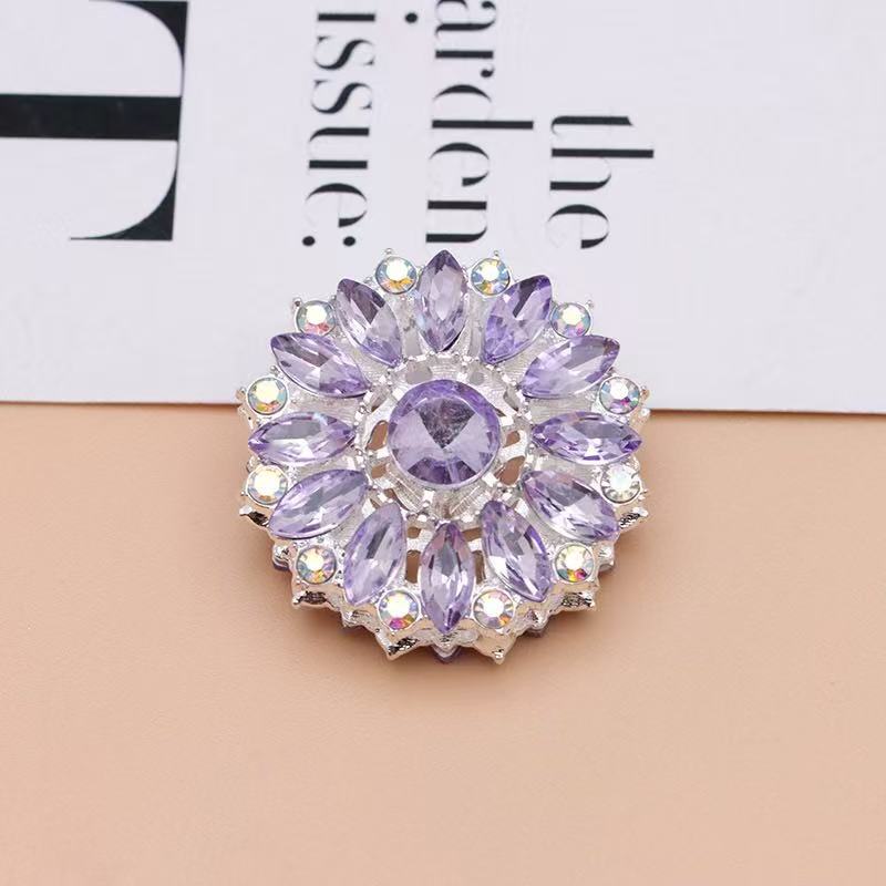 Bling Bling Fancy Silver Sunflower Metal Beads  with Colorful & AB Rhinestones Beads