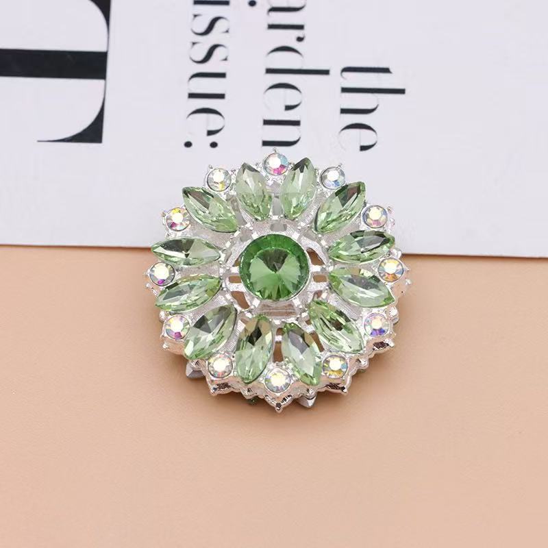 Bling Bling Fancy Silver Sunflower Metal Beads  with Colorful & AB Rhinestones Beads