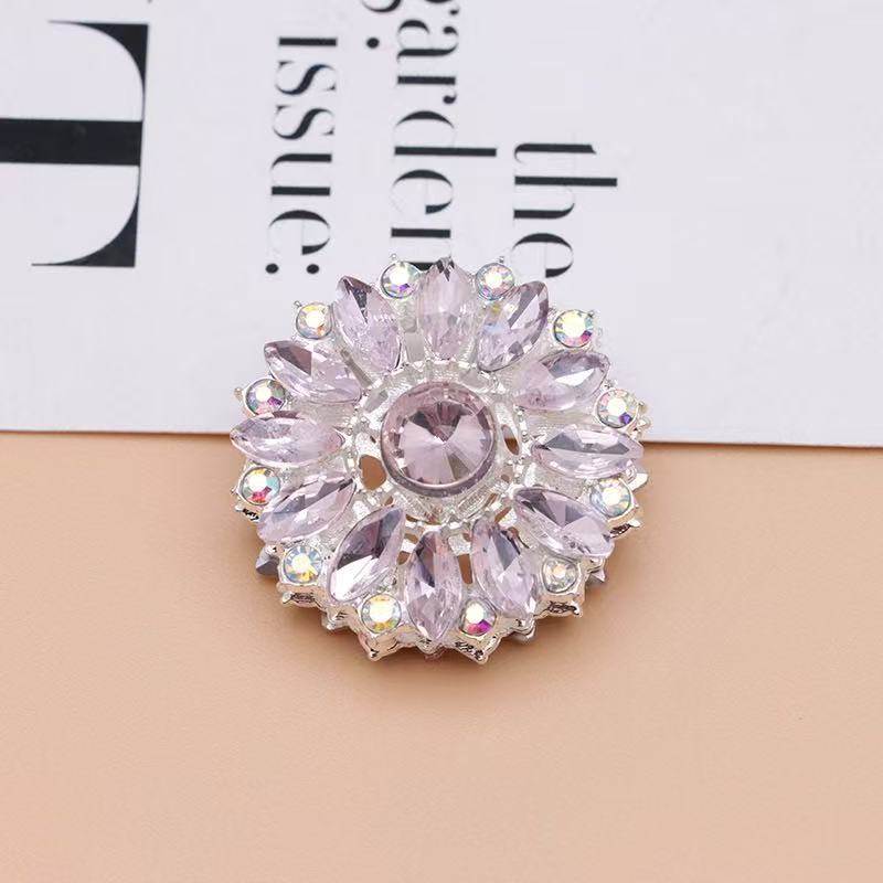 Bling Bling Fancy Silver Sunflower Metal Beads  with Colorful & AB Rhinestones Beads