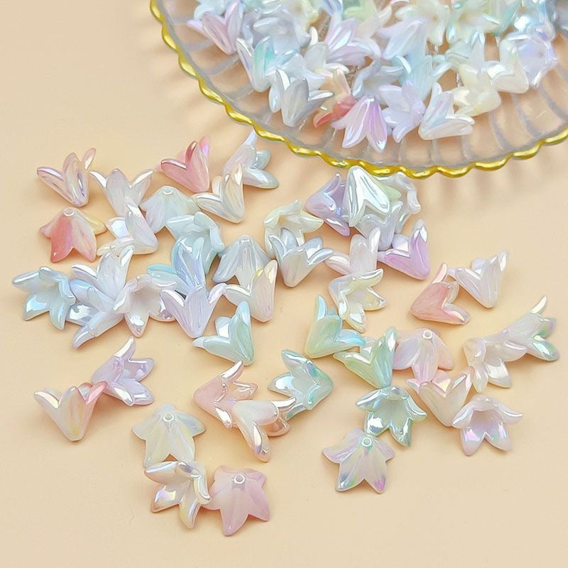 FS2283-12MM AB Color Lily Flower For Making Car Hangers