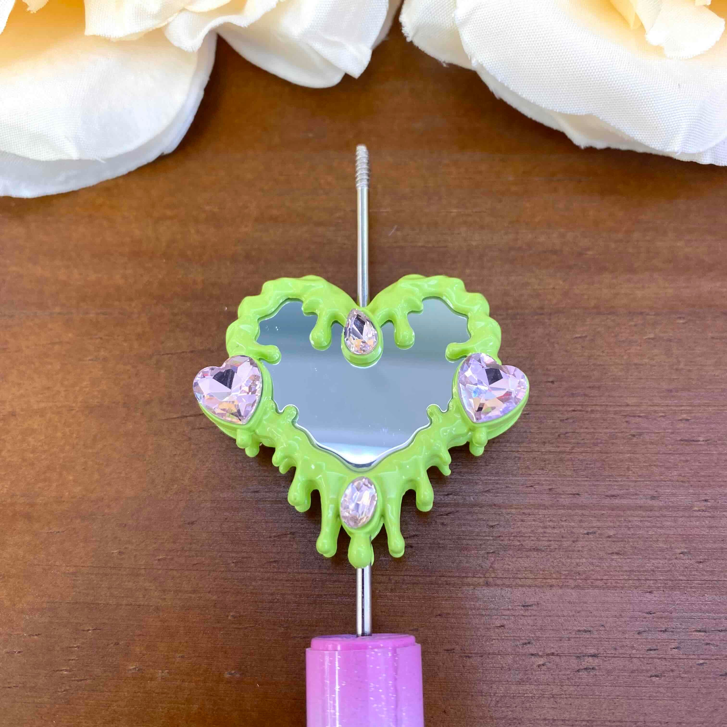 FS20631-Heart Mirror Metal Beads
