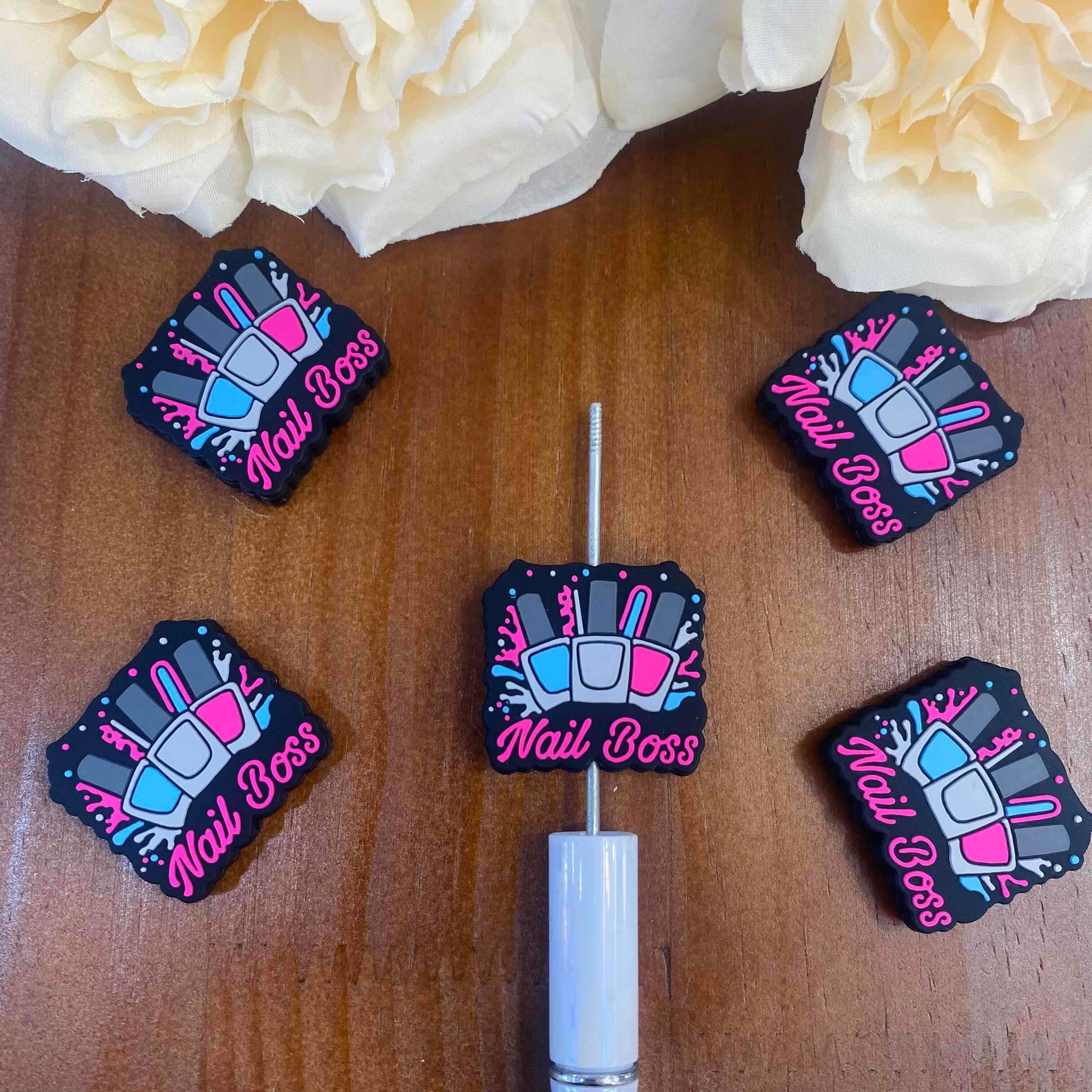 FS20331-Nail Boss Flat Silicone Focal Beads