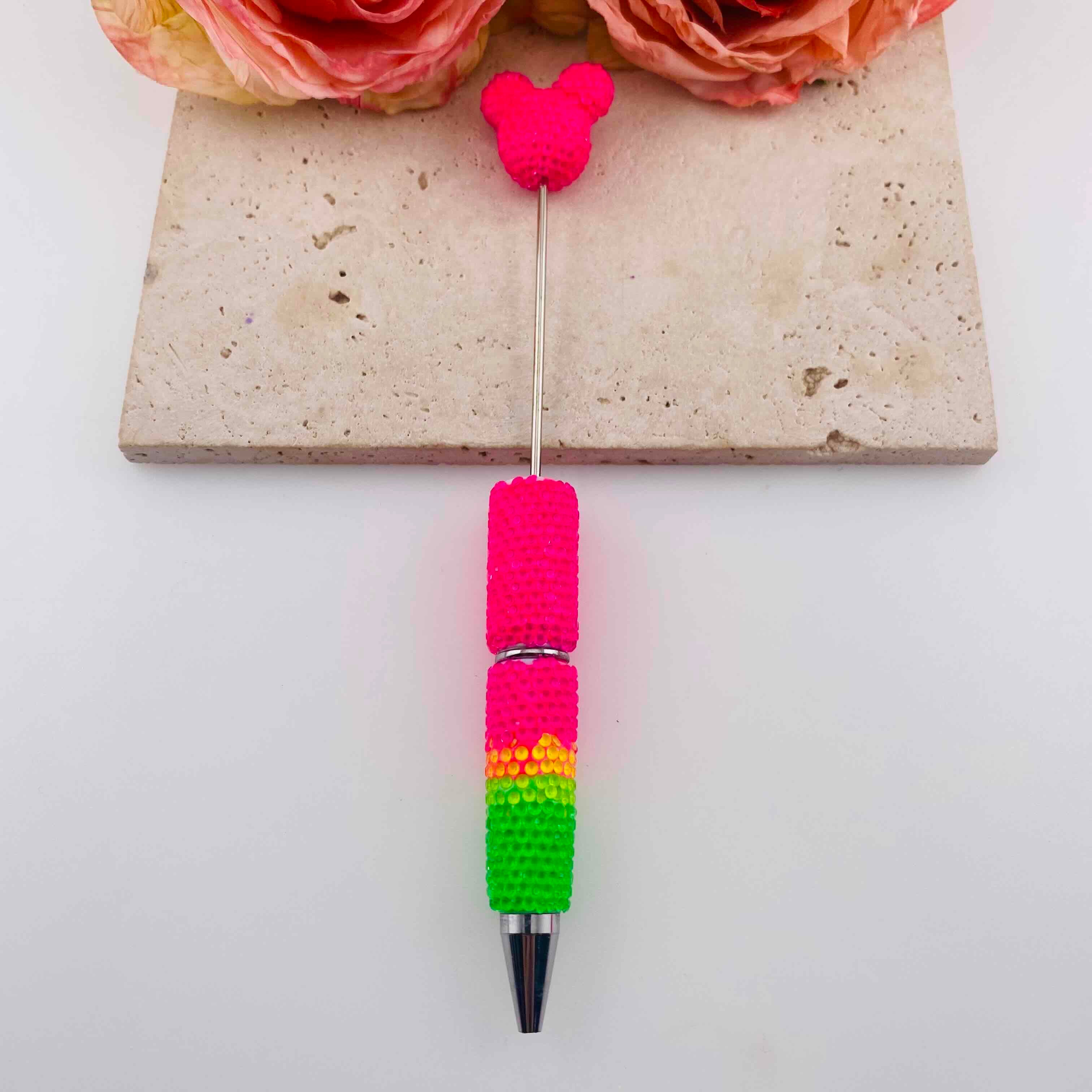 FS19783-Fluorescent Mickey Rhinestone Mixed Color Pens