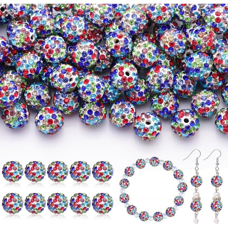 10mm Rhinestone Clay Beads For Jewelry Making Keychain Making