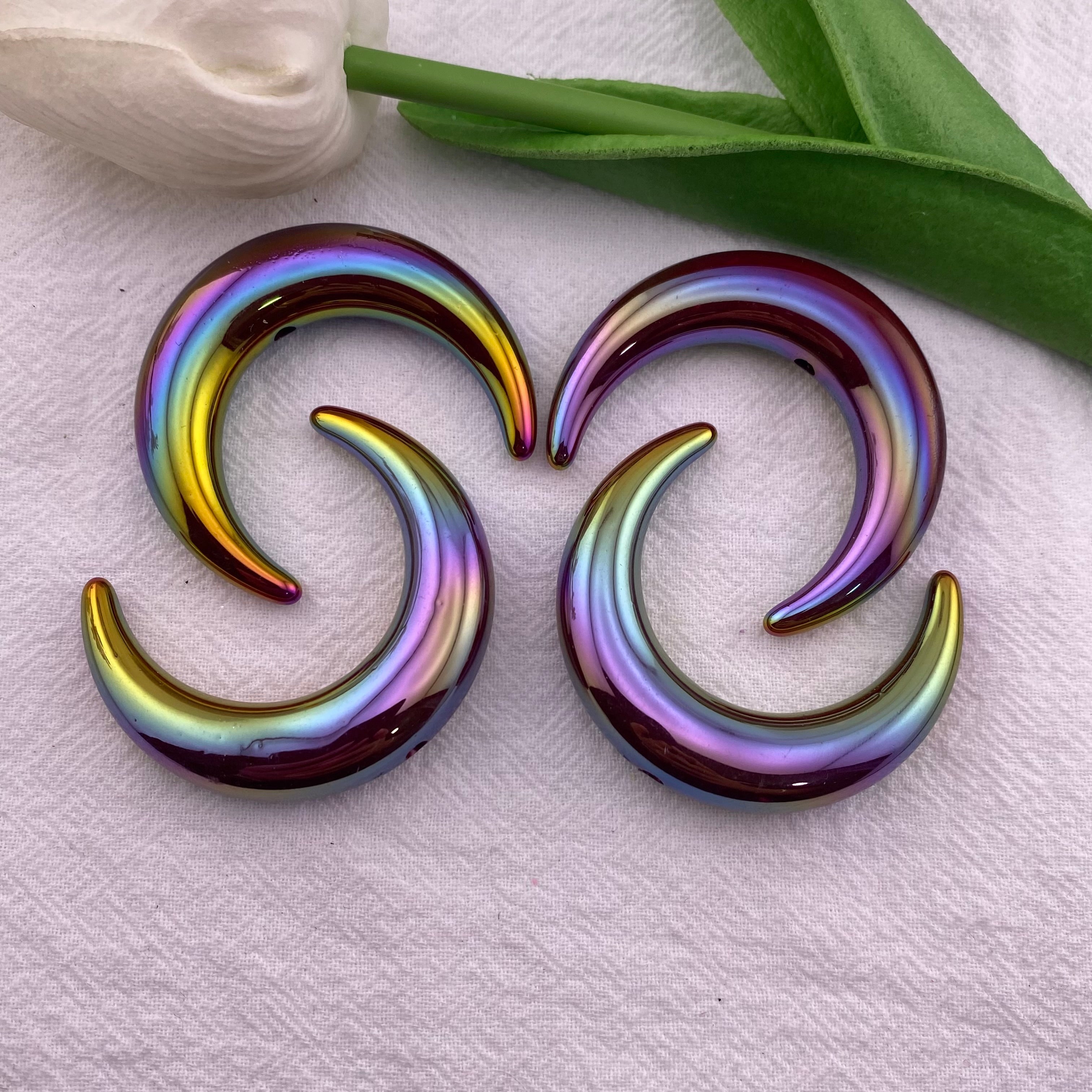 FS5211- Approximately 35×47mm Single-Hole Vertical-Hole Moon Acrylic Beads Zoe's DIY Shop