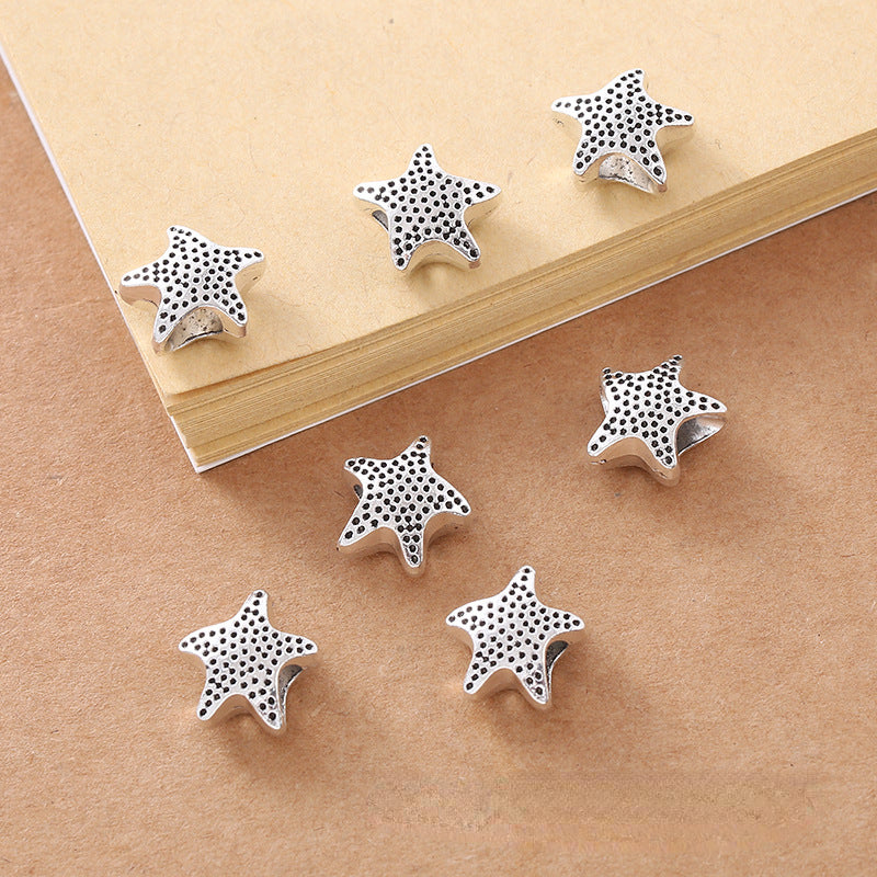 20Pcs/Bag Silver/Gold Metal   Star Spacer Connector
