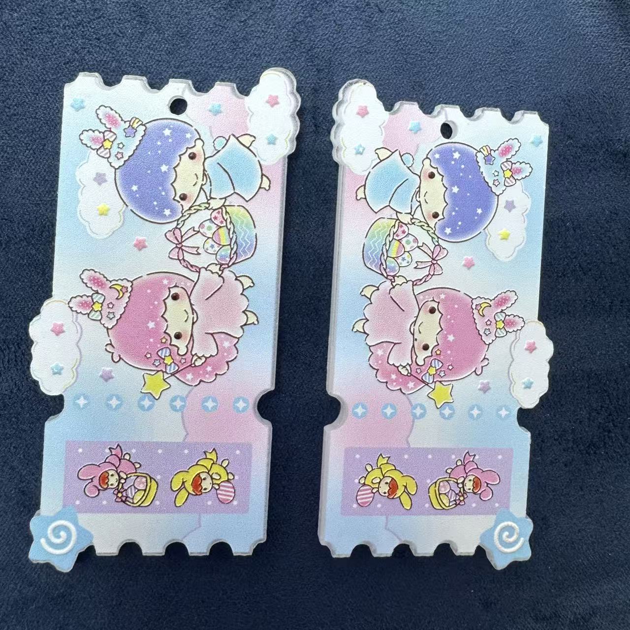 Printed Acrylic Charms Pedant For Making Keychain