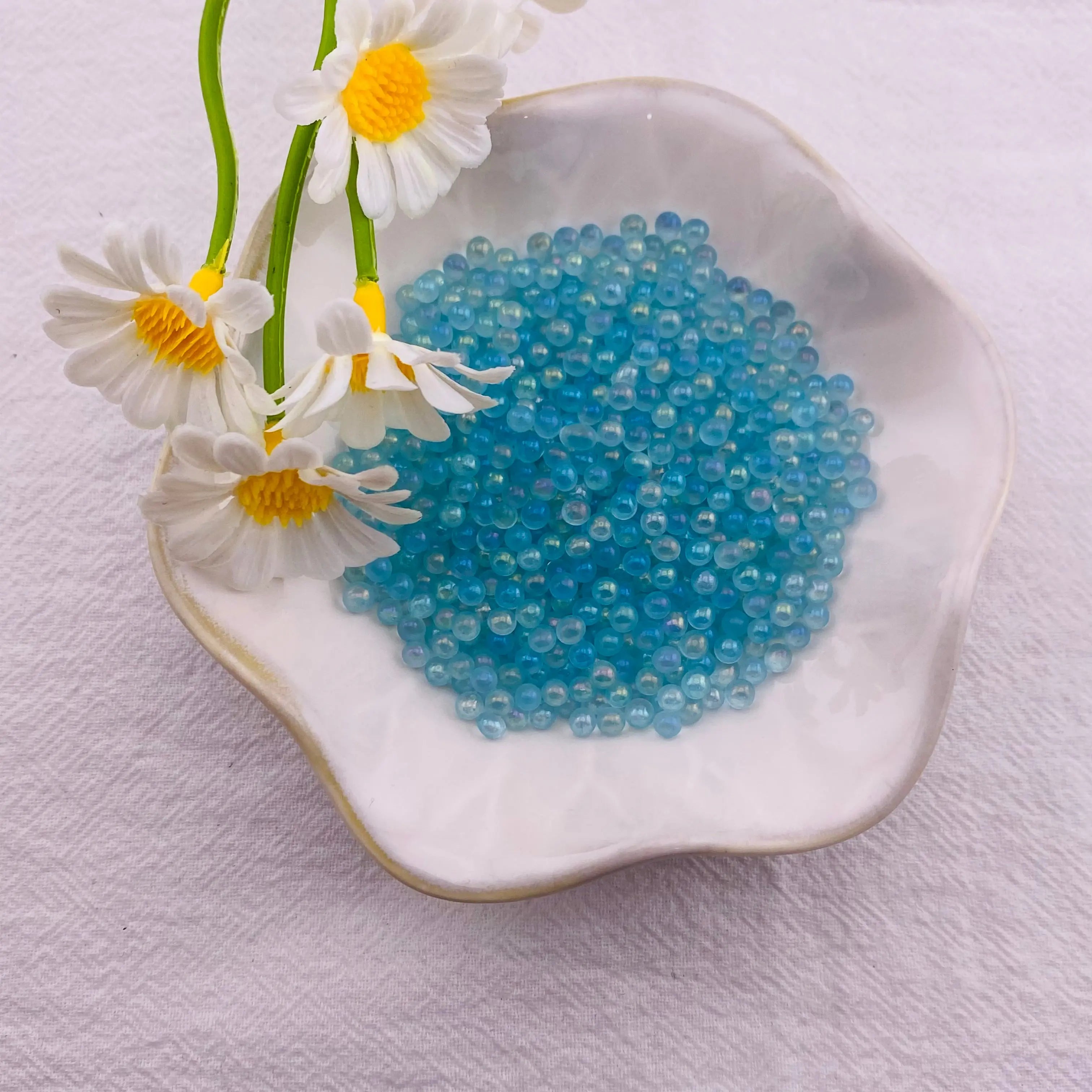 4mm  Glass Beads Small Glass Beads No Hole Tiny Glass Bubble Beads  Mini Tiny Micro Round Iridescent UV Resin Seed Bead Bulk for Jewelry Making Adult Shaker Filler Nail Art Craft Zoe's DIY Shop