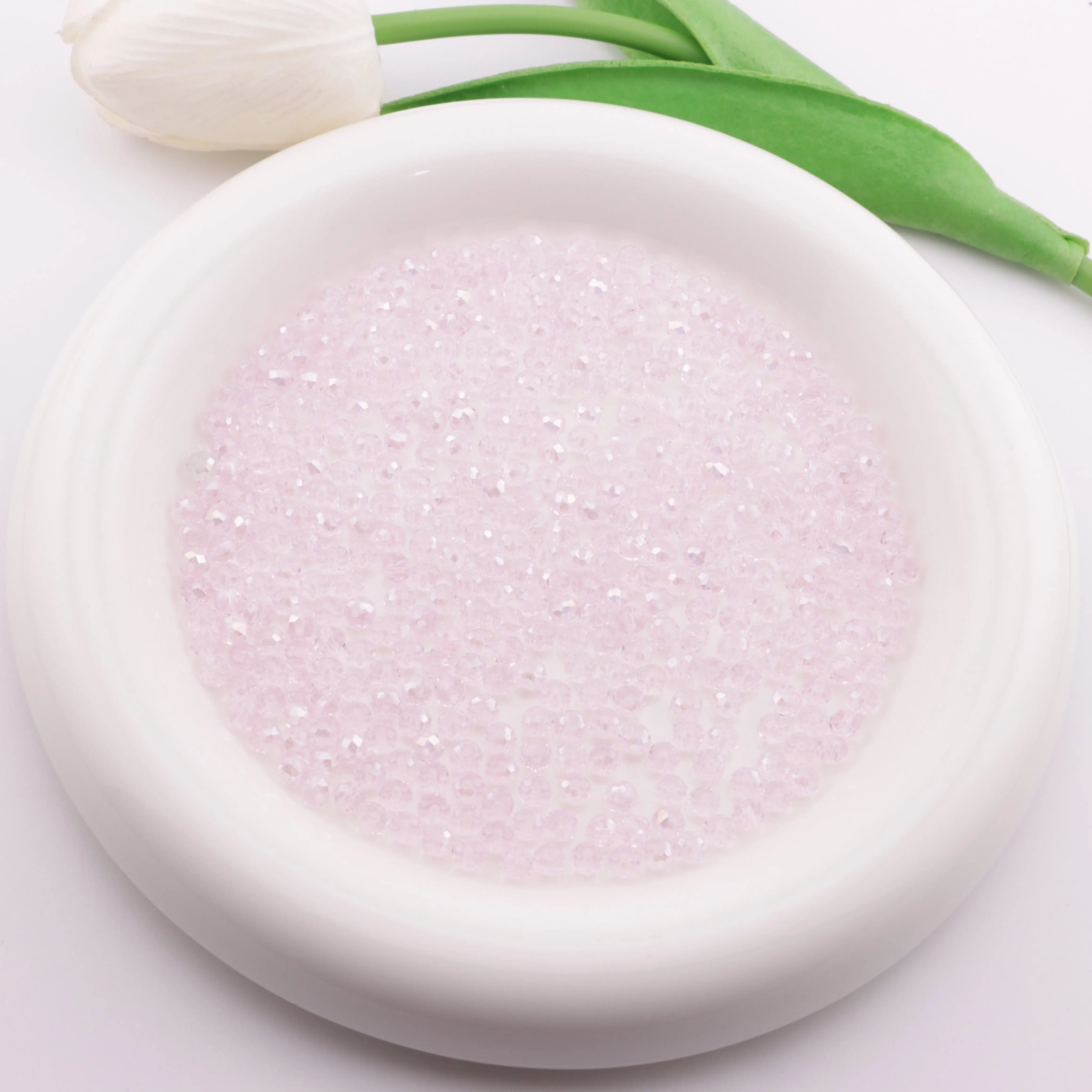 4mm Pink Crystal Glass Beads ZoeDIY Shop