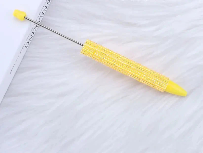 FS6856-168MM DIY Long Style Beadable Pen with Colorful Rhinestones in Solid Color Zoe DIY Wholesale