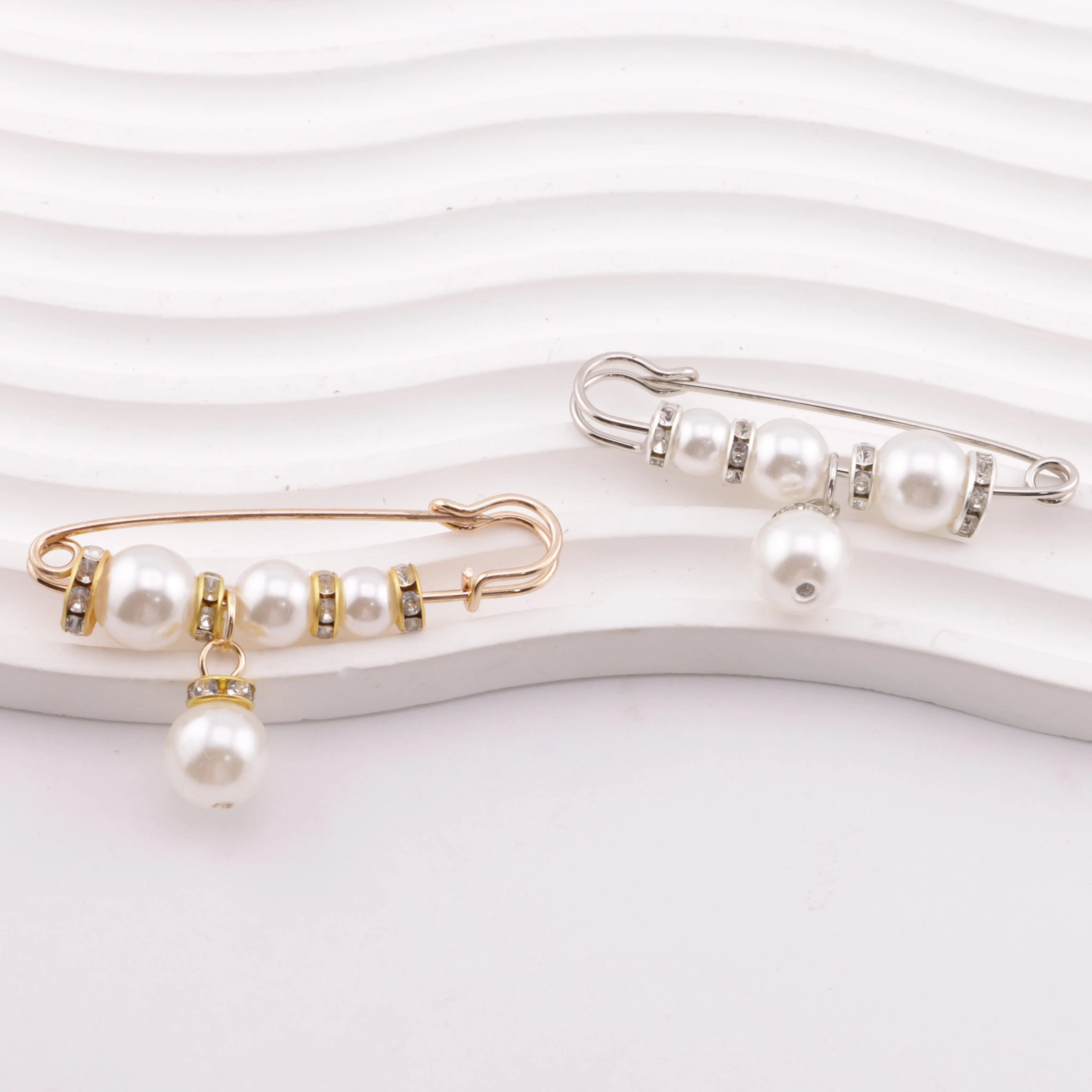 FS5999-5.8cm Pearl + Spacer Pin With Pearl Pendant Pearl + Spacer Pin With Pearl Pendant - Zoe DIY Wholesale