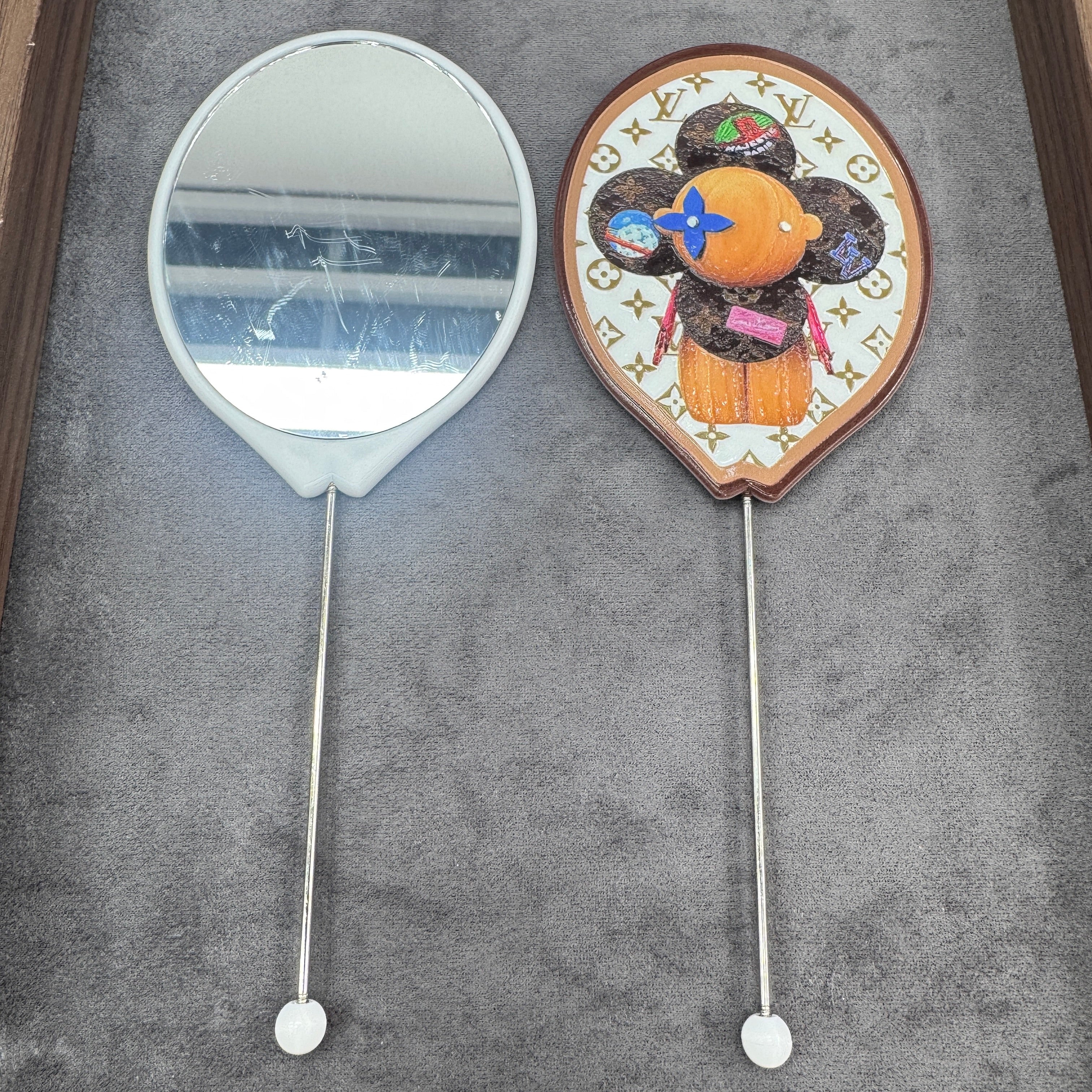 DIY Balloon-Shape Beadable mirror in Blue Color As Picture Shows