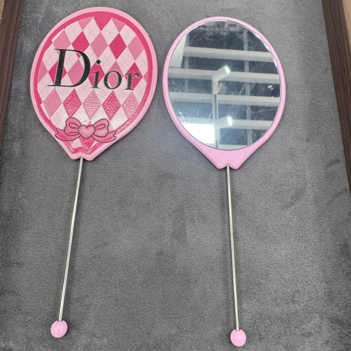 DIY Balloon-Shape Beadable mirror in Pink Color As Picture Shows