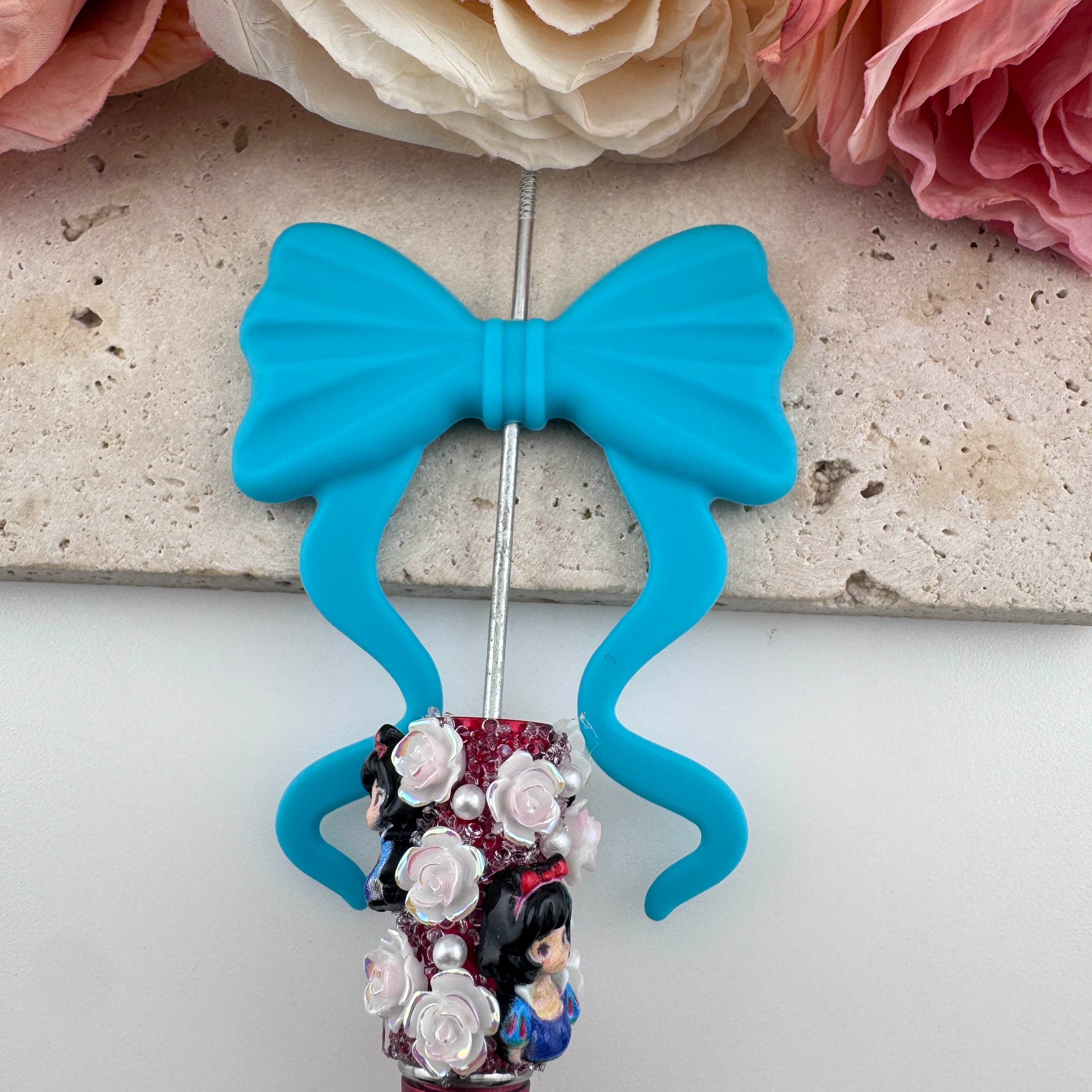 FS19388-About 60×70mm Silicone Bow Beads