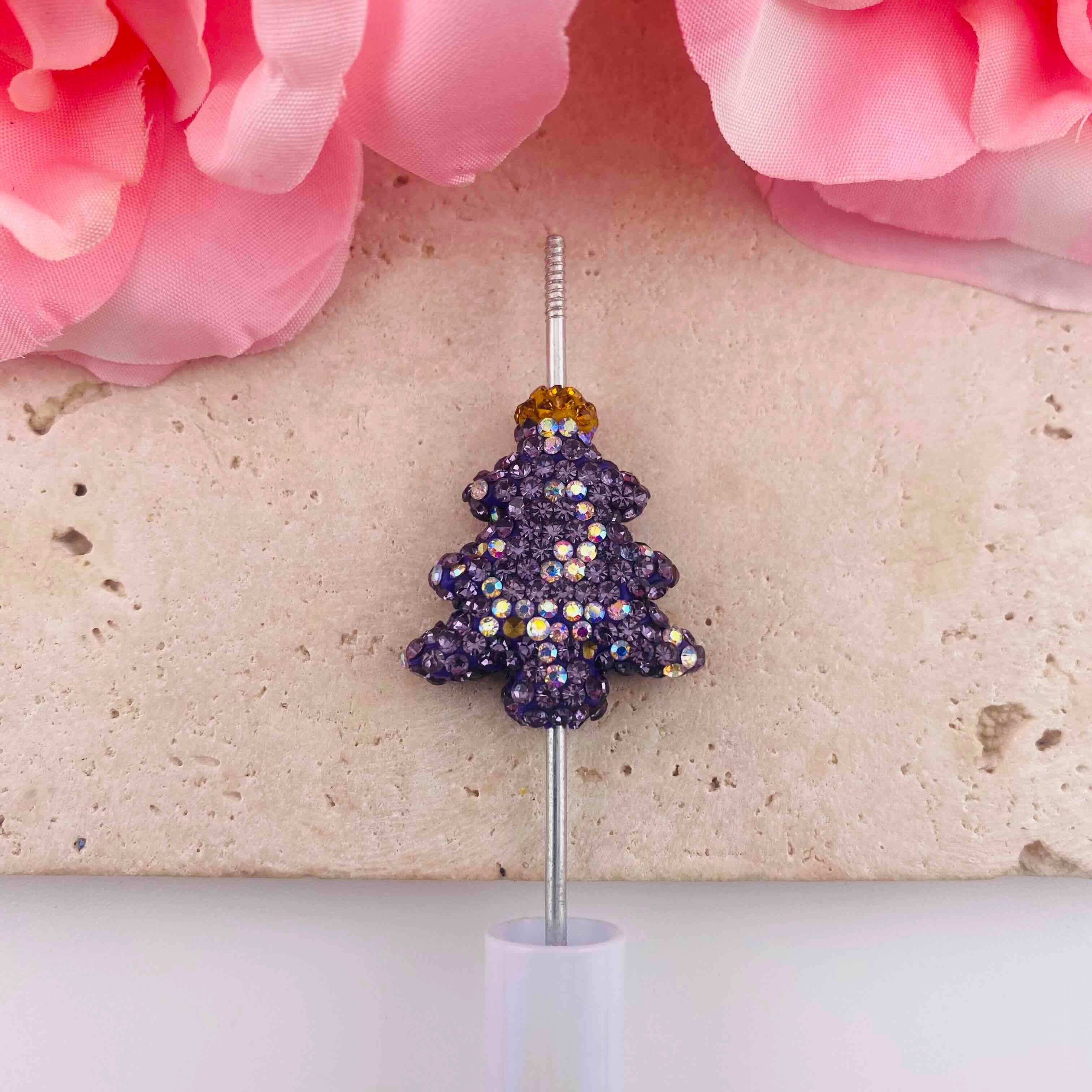 FS19905-About 27*30mm Rhinestone Christmas Tree Beads