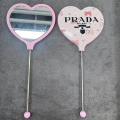 DIY Heart Shape Beadable mirror As Picture Shows