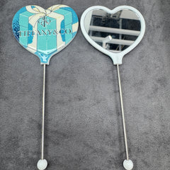 DIY Heart Shape Beadable mirror As Picture Shows