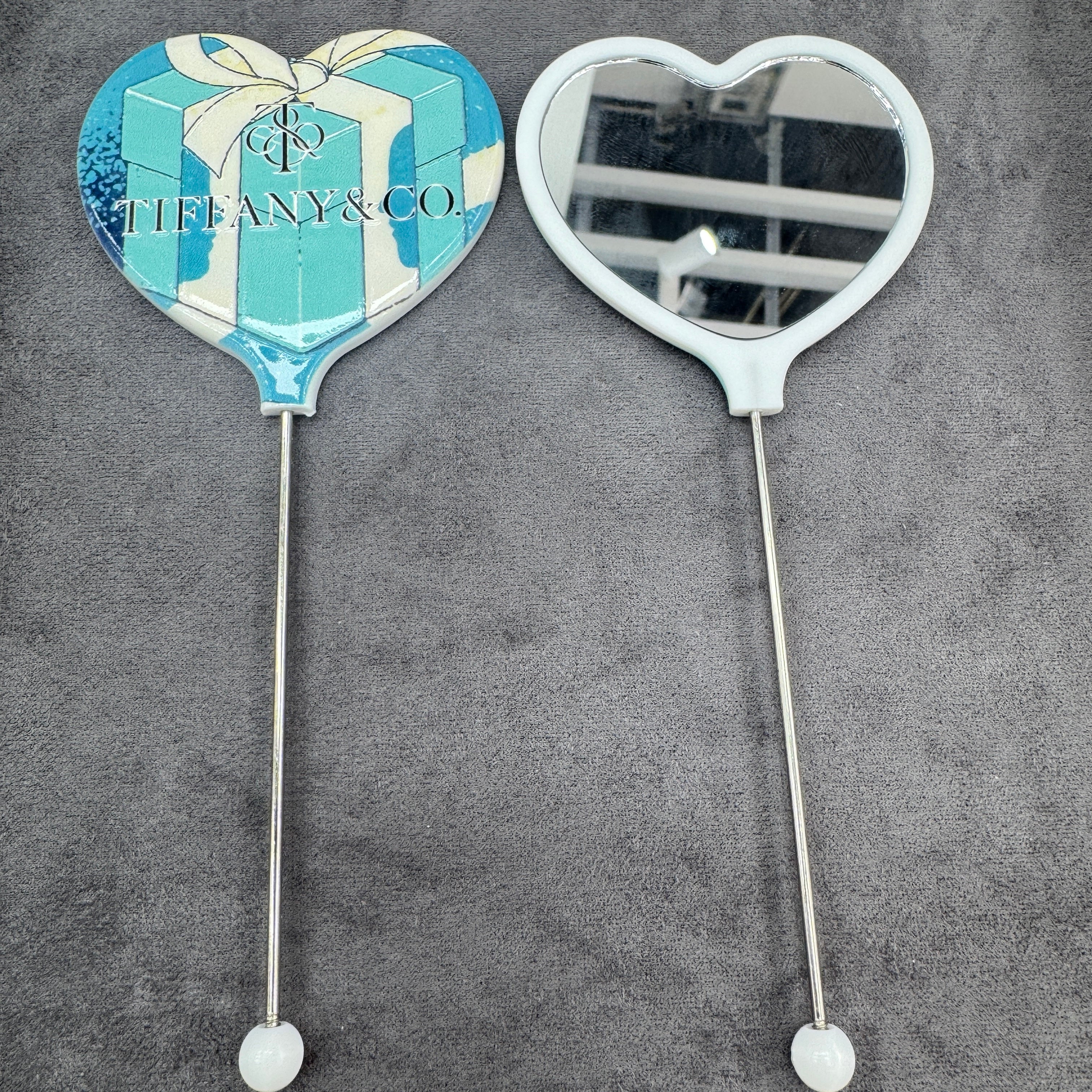 DIY Heart Shape Beadable mirror As Picture Shows