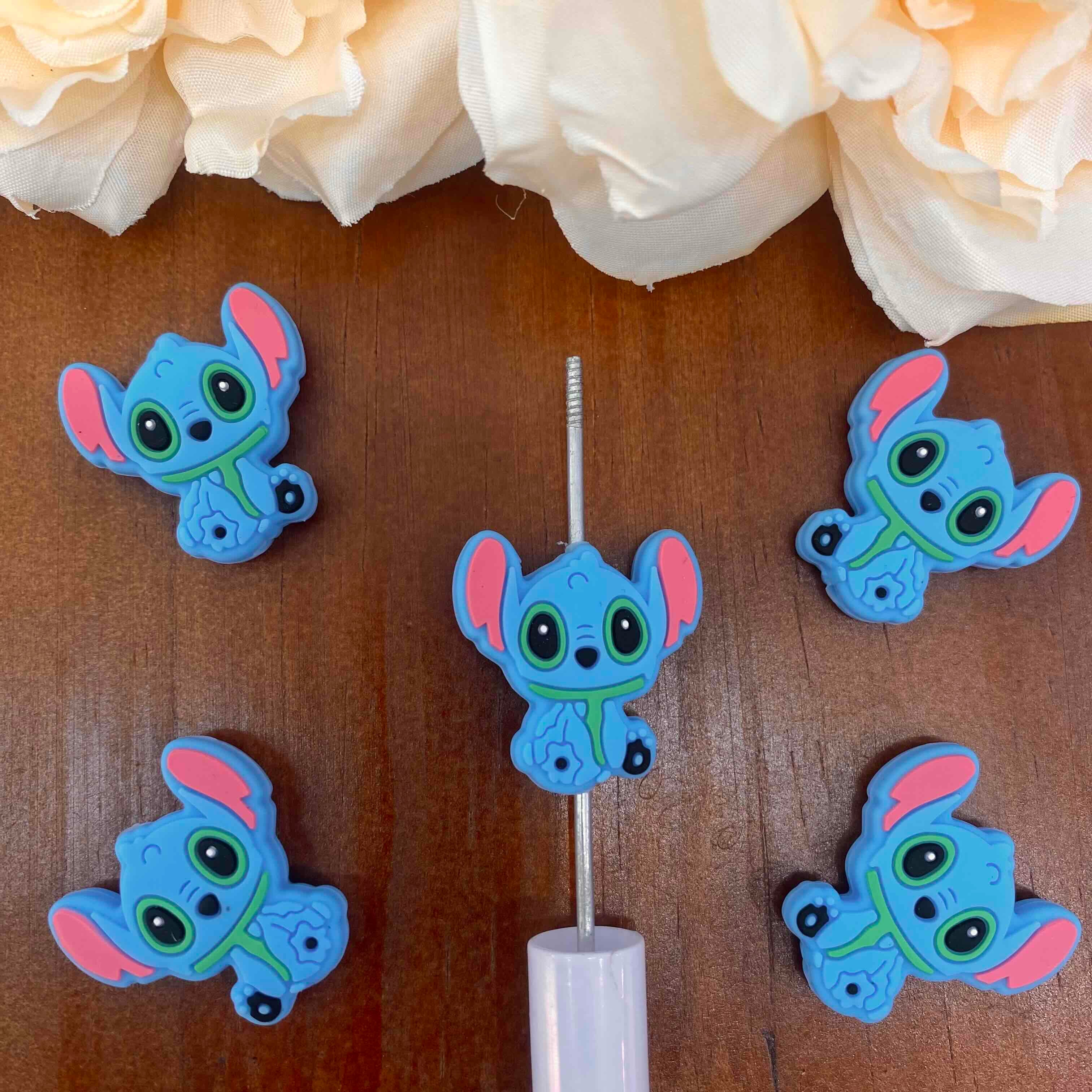 FS20480-Stitch Flat Silicone Focal Beads