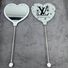 DIY Heart Shape Beadable mirror As Picture Shows
