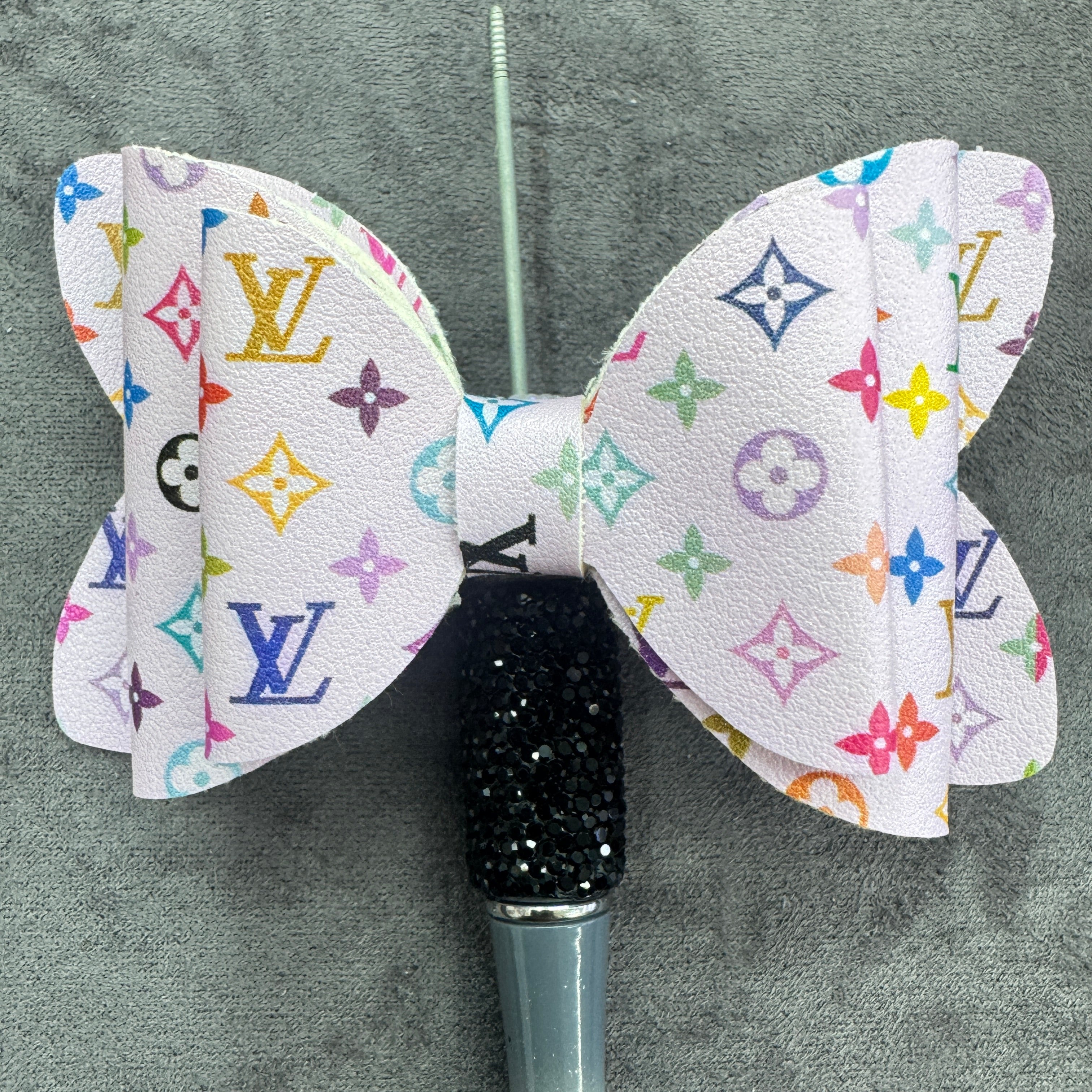 Colorful  Printed Sequin Double-Sided Sugar Bow Beads for Bead Stringing Pens, Random Mix