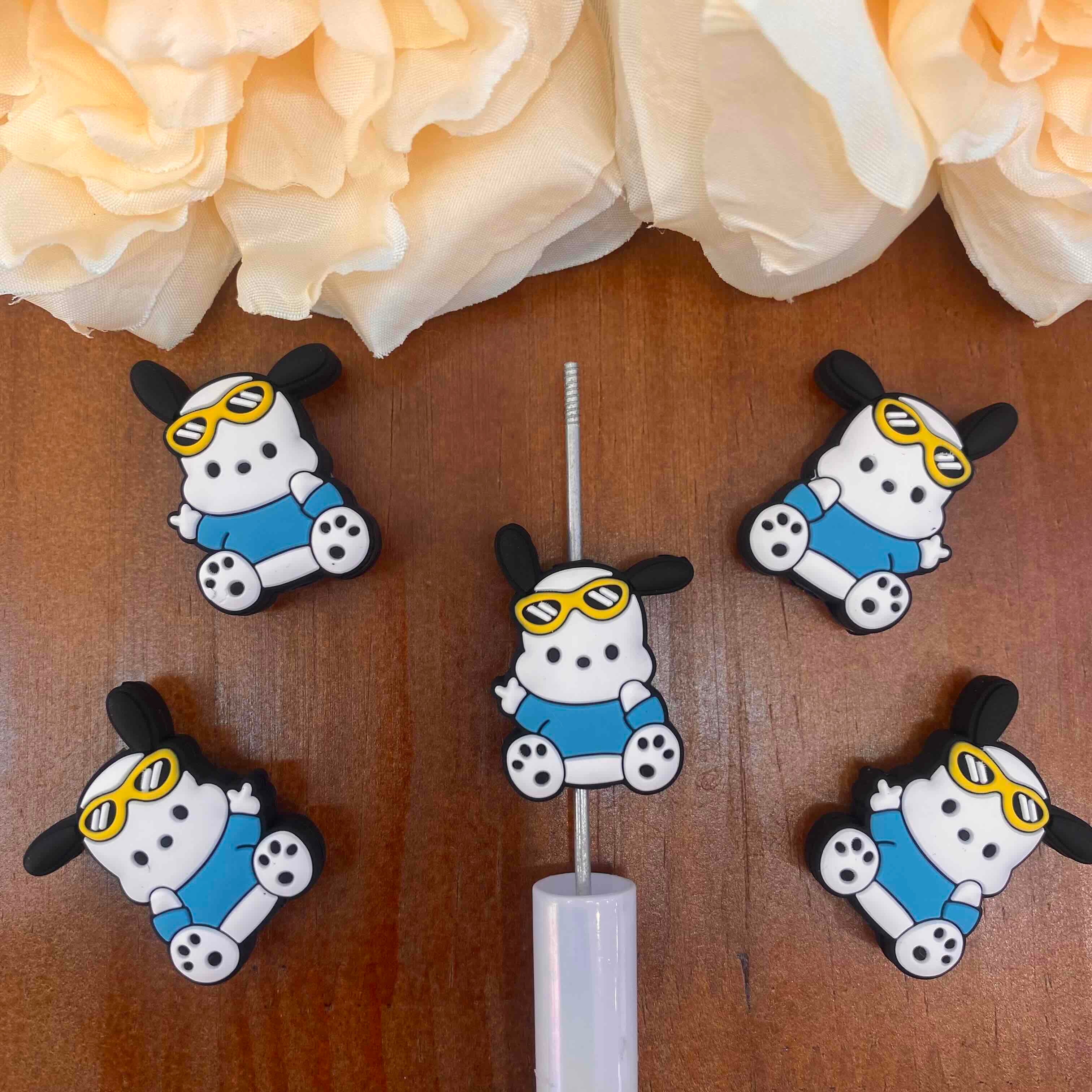 FS20479-Pochacco Flat Silicone Focal Beads