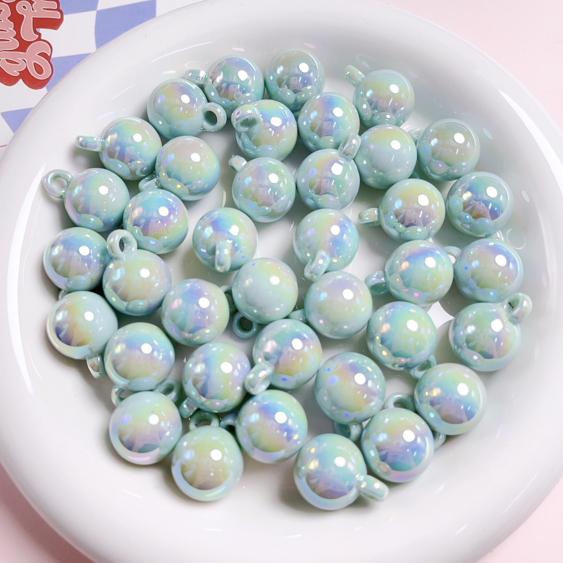 FS2383-16MM UV Solid Color Acrylic Beads For Making Car Hangers