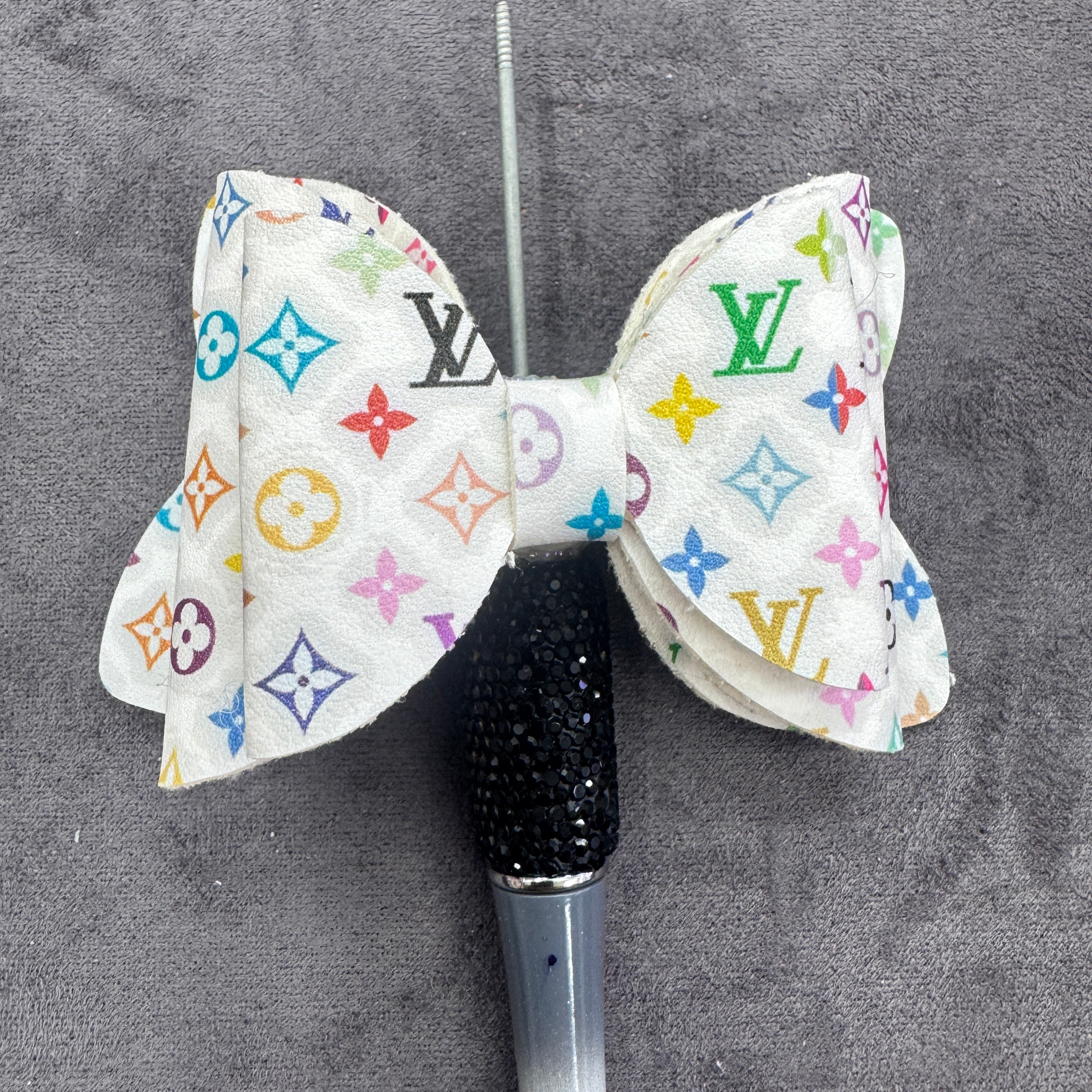 Colorful  Printed Sequin Double-Sided Sugar Bow Beads for Bead Stringing Pens, Random Mix