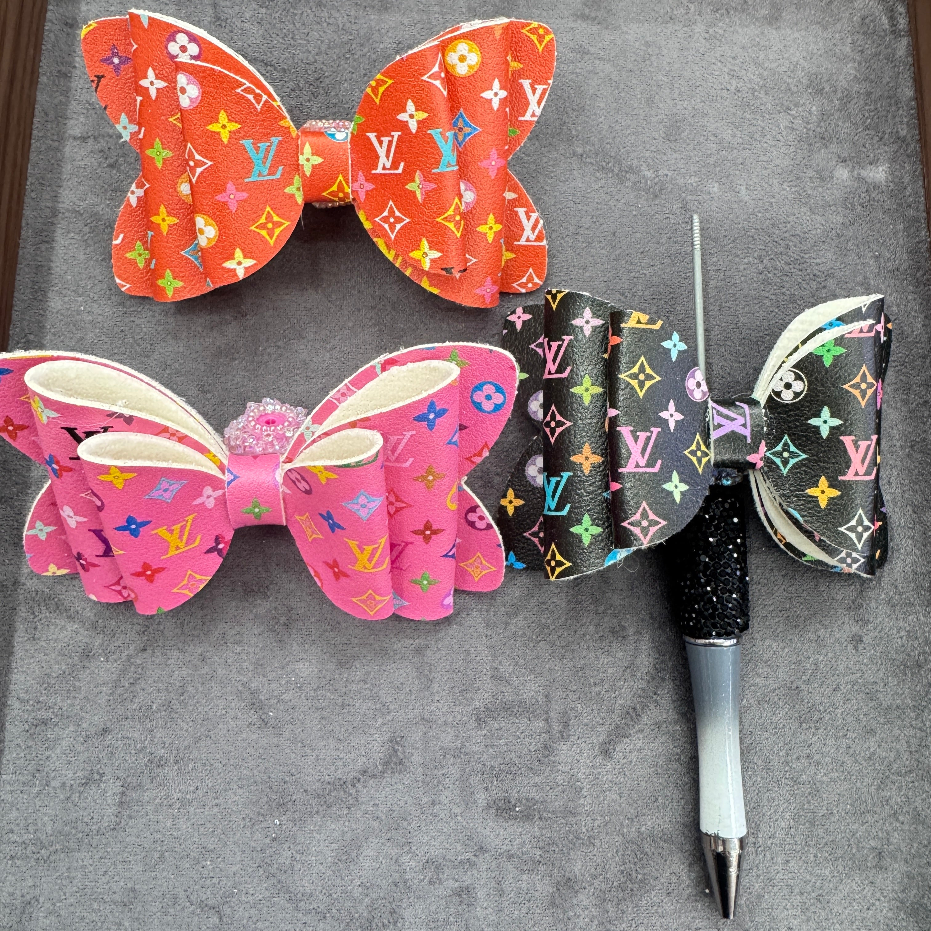 Colorful  Printed Sequin Double-Sided Sugar Bow Beads for Bead Stringing Pens, Random Mix