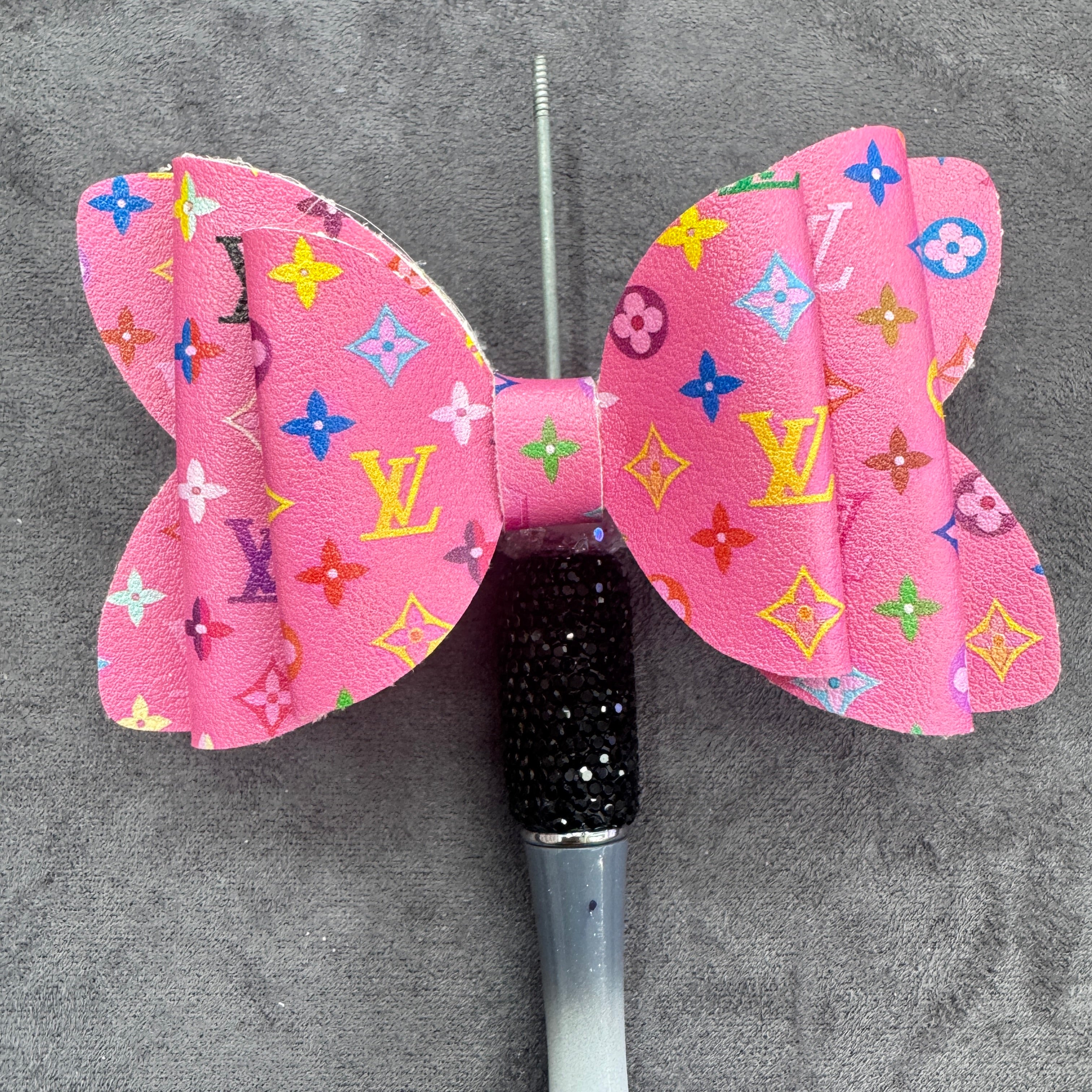 Colorful  Printed Sequin Double-Sided Sugar Bow Beads for Bead Stringing Pens, Random Mix