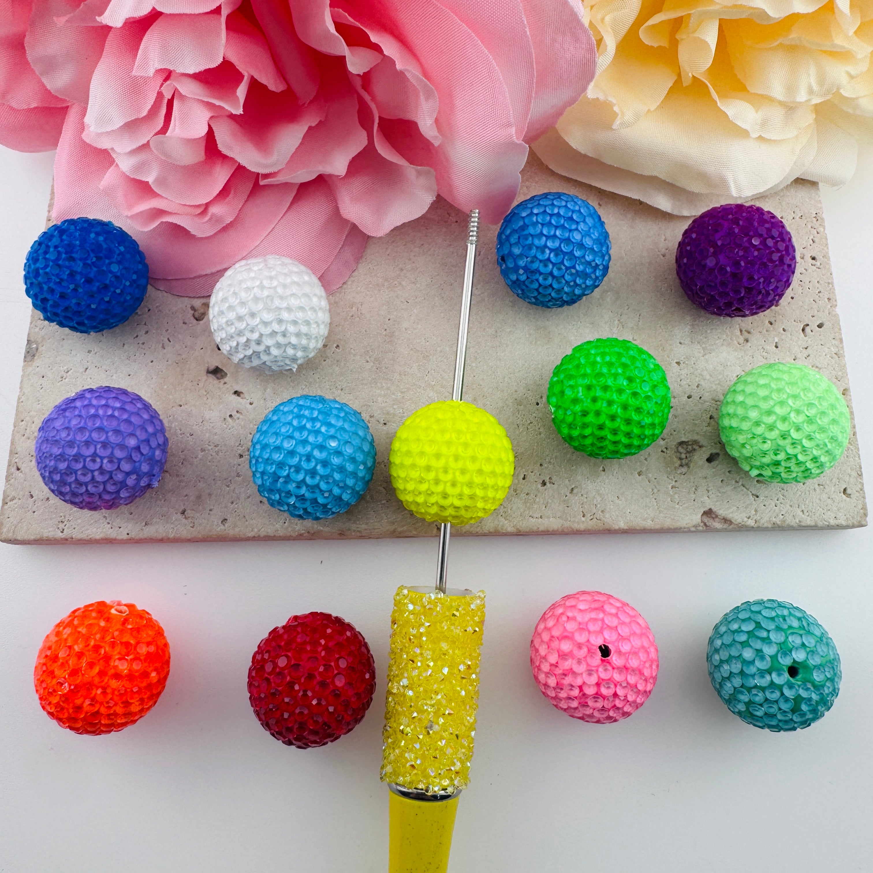 FS20015-About 20mm Mixed Neon Color Beads