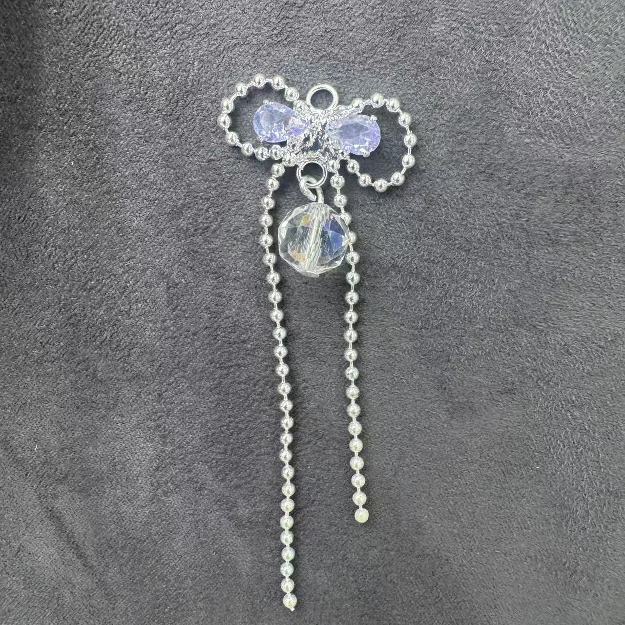 Crystal Glass Metal Charms For Making Earrings Or Pen Charms