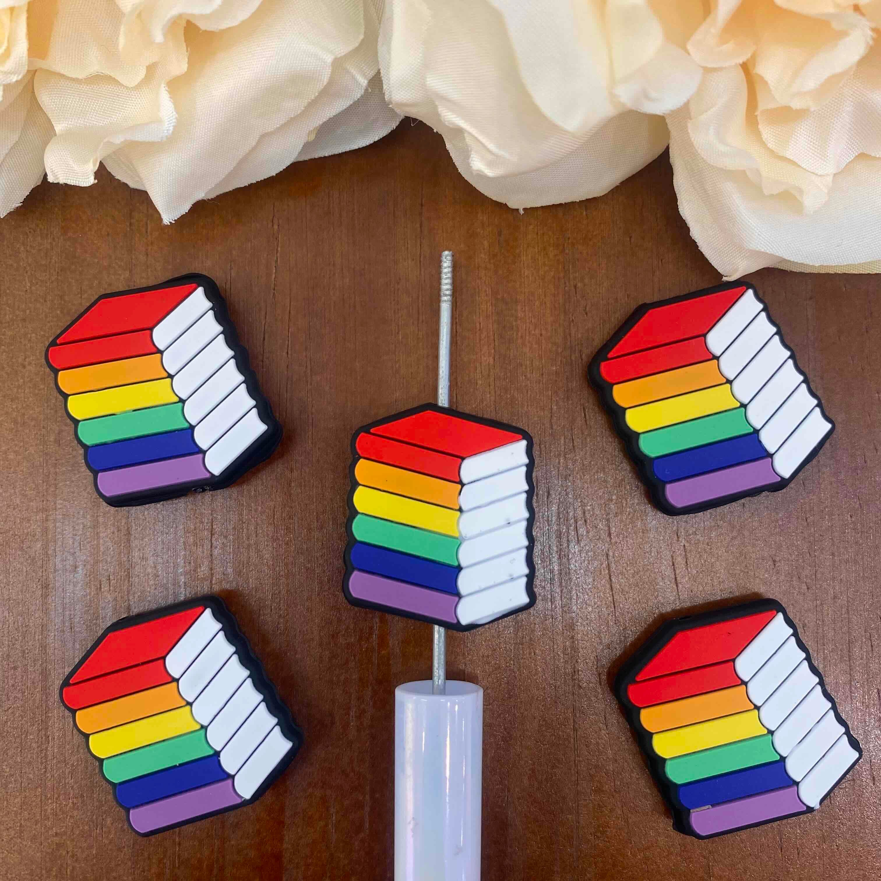 FS20421-Stack Book Flat Silicone Focal Beads