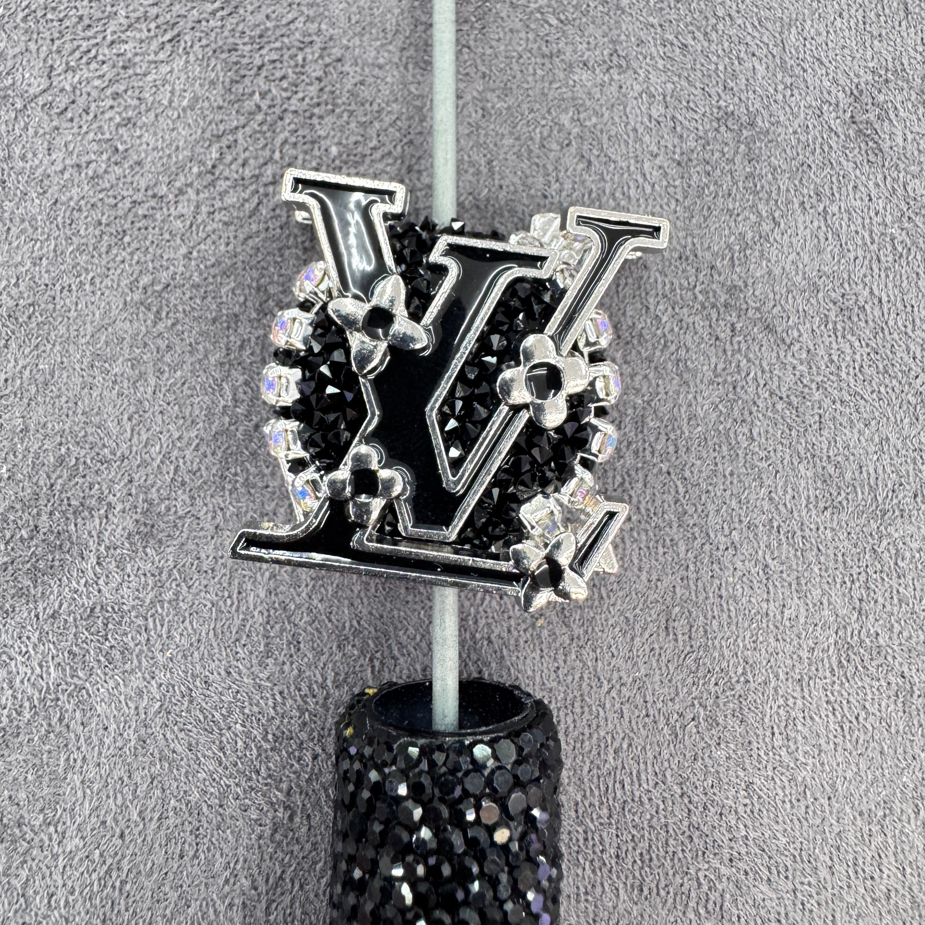 Multi‑color Letter Rhinestone Metal Sugar Beads,27×27mm
