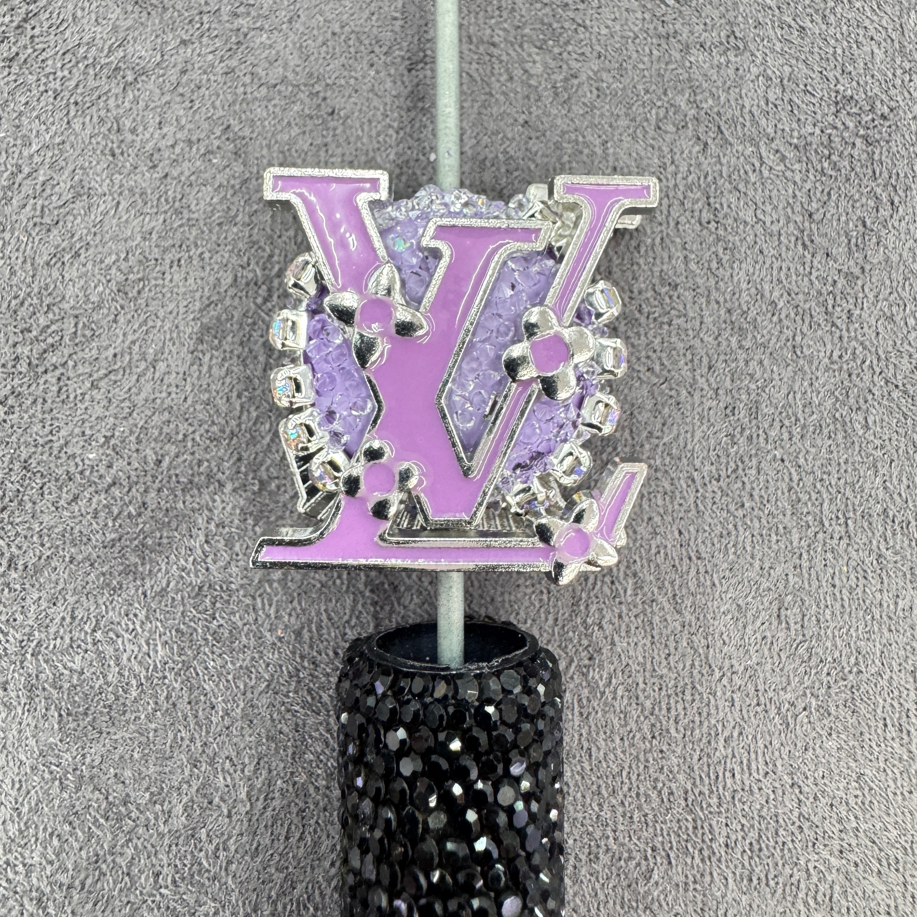Multi‑color Letter Rhinestone Metal Sugar Beads,27×27mm