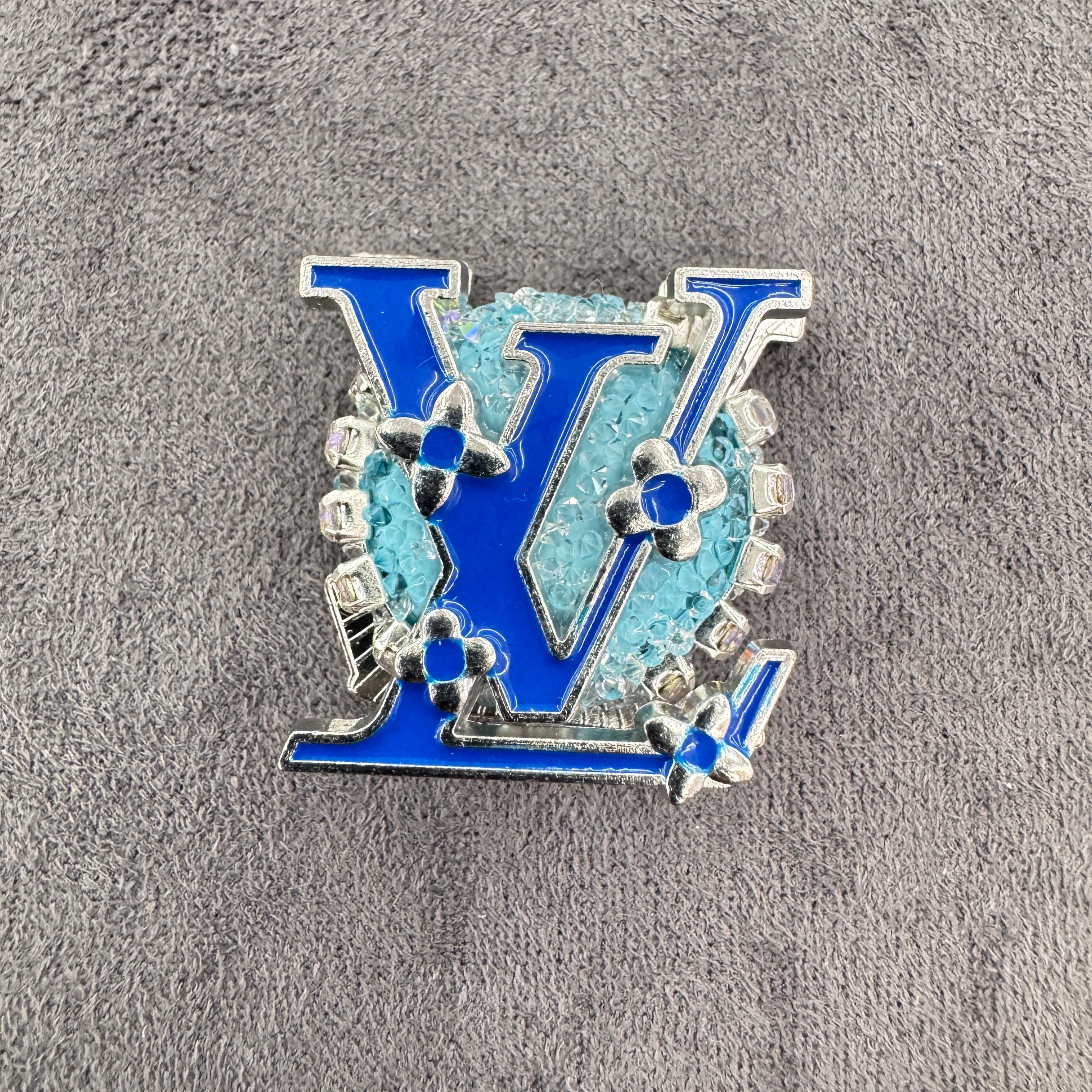 Multi‑color Letter Rhinestone Metal Sugar Beads,27×27mm