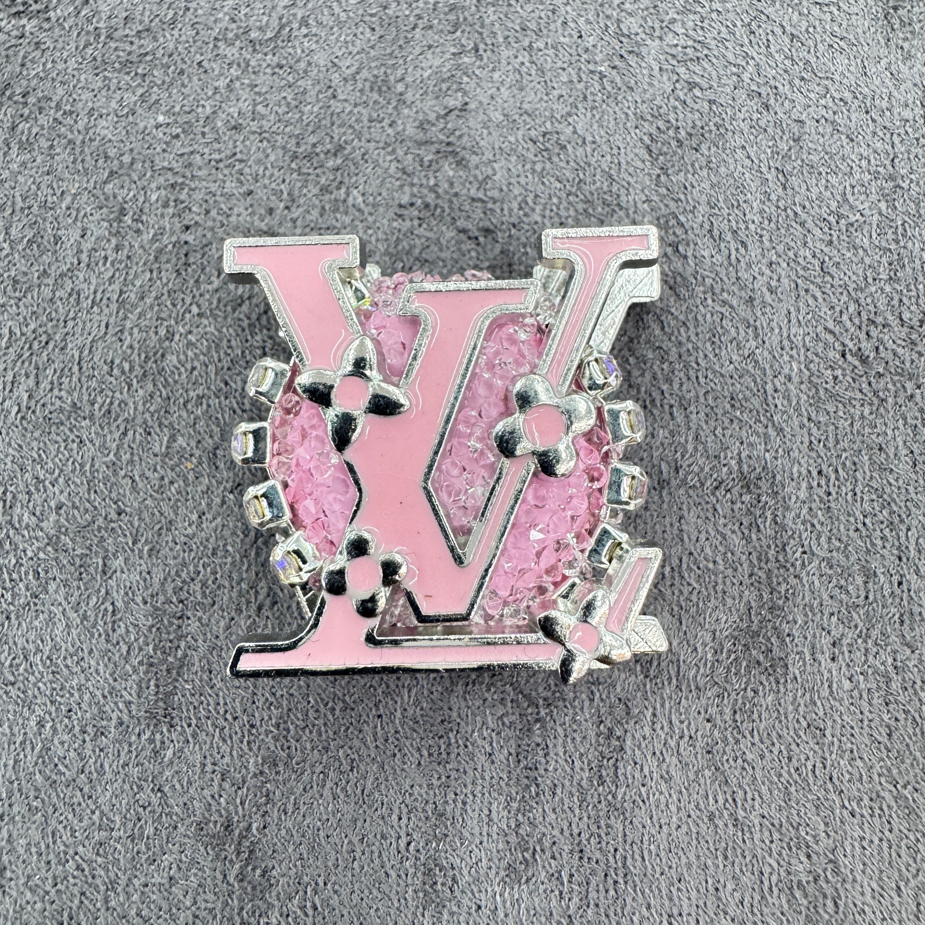 Multi‑color Letter Rhinestone Metal Sugar Beads,27×27mm