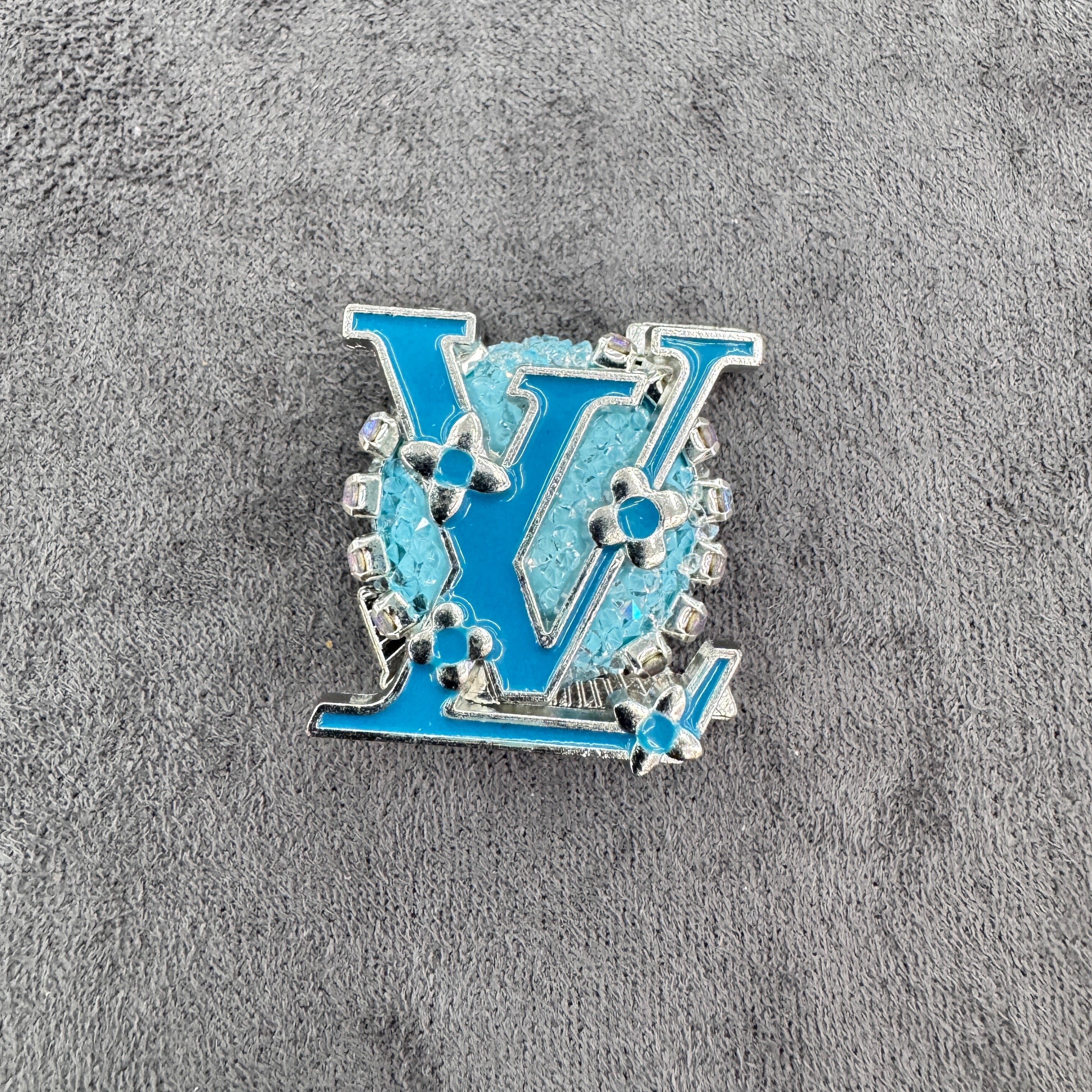 Multi‑color Letter Rhinestone Metal Sugar Beads,27×27mm