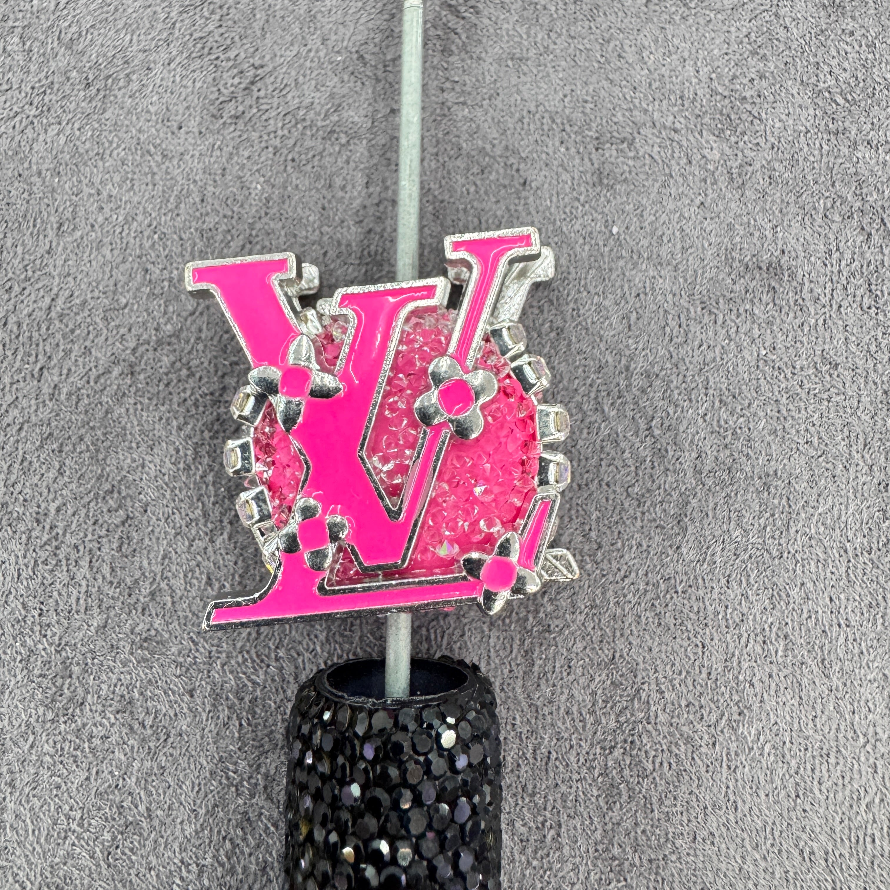Multi‑color Letter Rhinestone Metal Sugar Beads,27×27mm